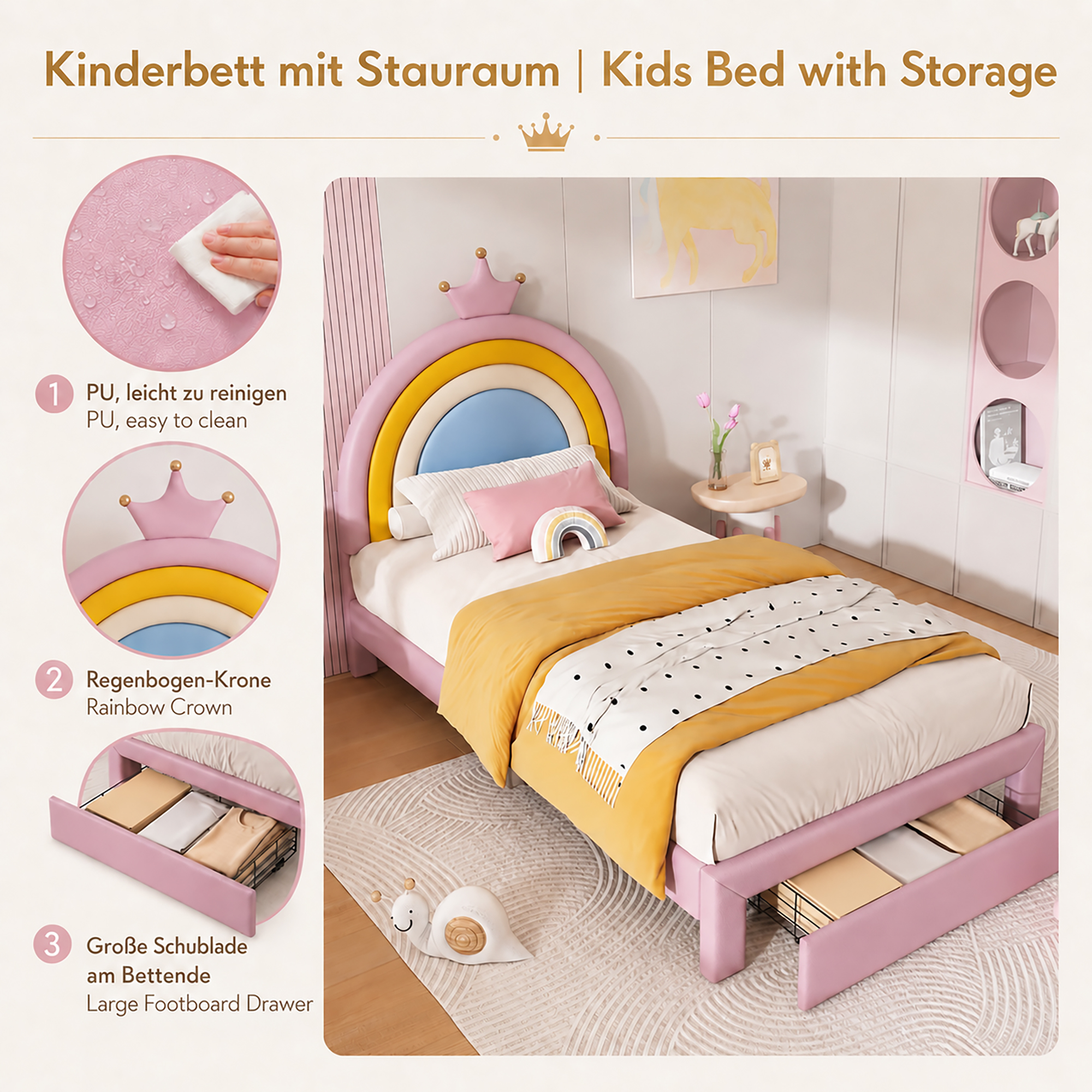 Rangement pratique au pied