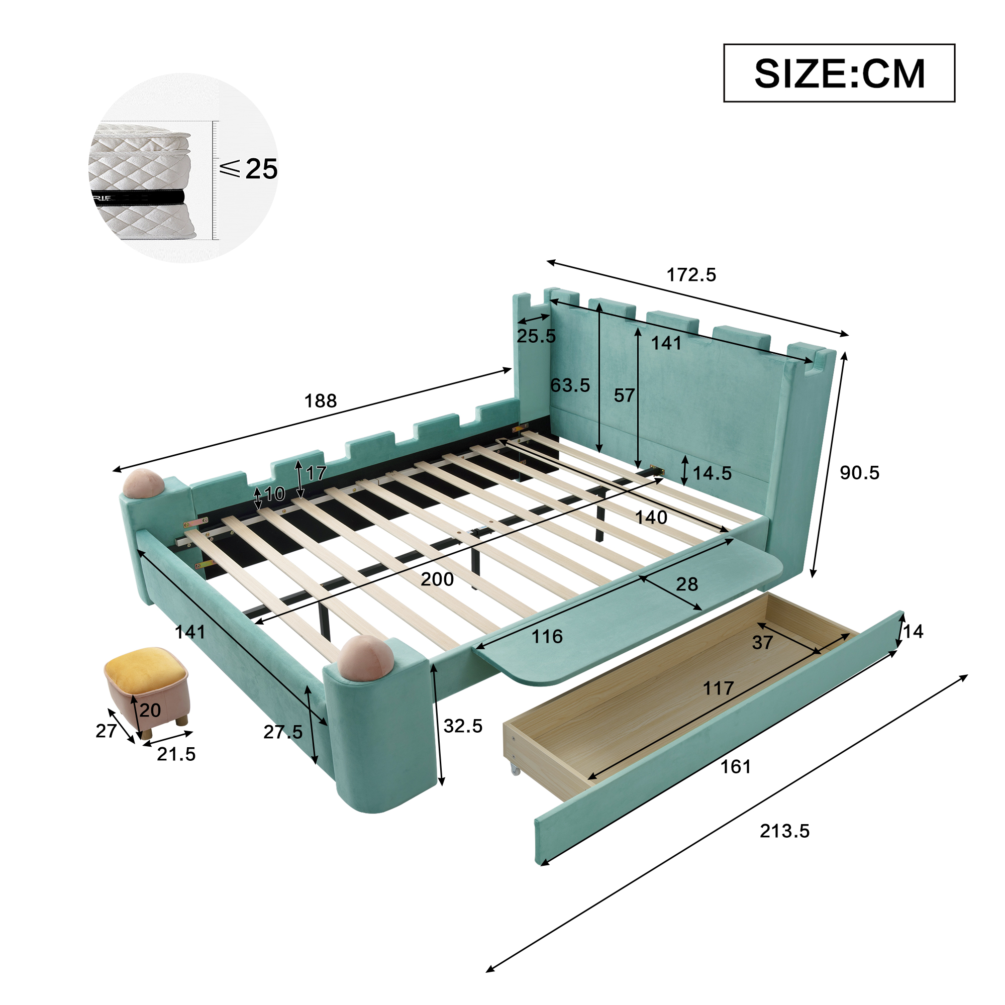 Dimensions et capacité