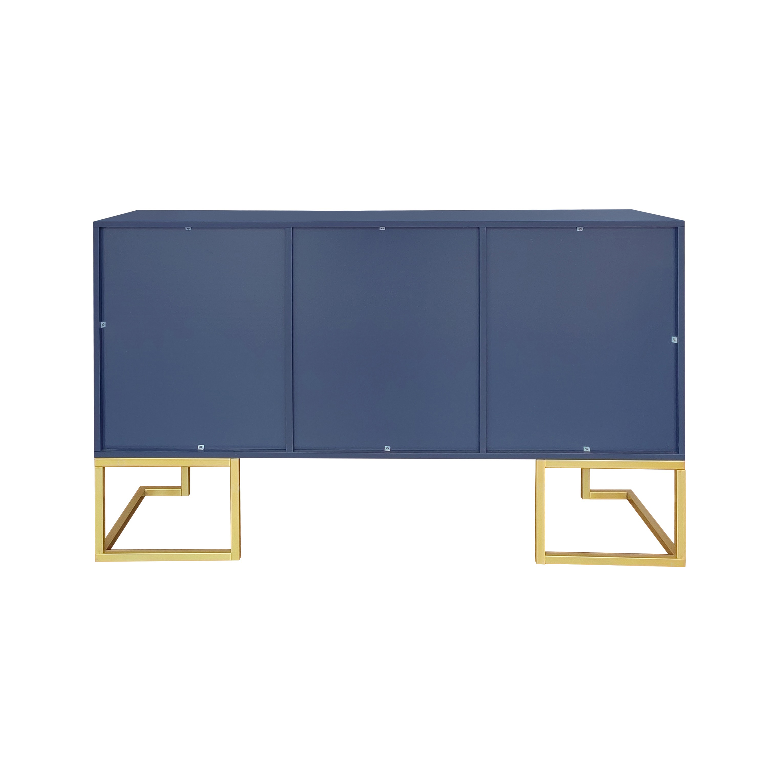 Buffet Design Contemporain en Panneaux de Particules et Panneau composite de fibres de bois à densité, Structure Solide avec Surface de Travail Résistante à 75 KG