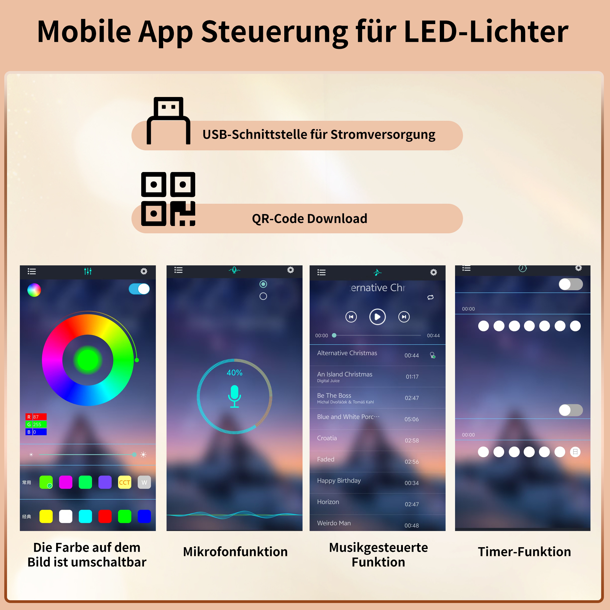 Éclairage LED Intelligent Commandé par Application