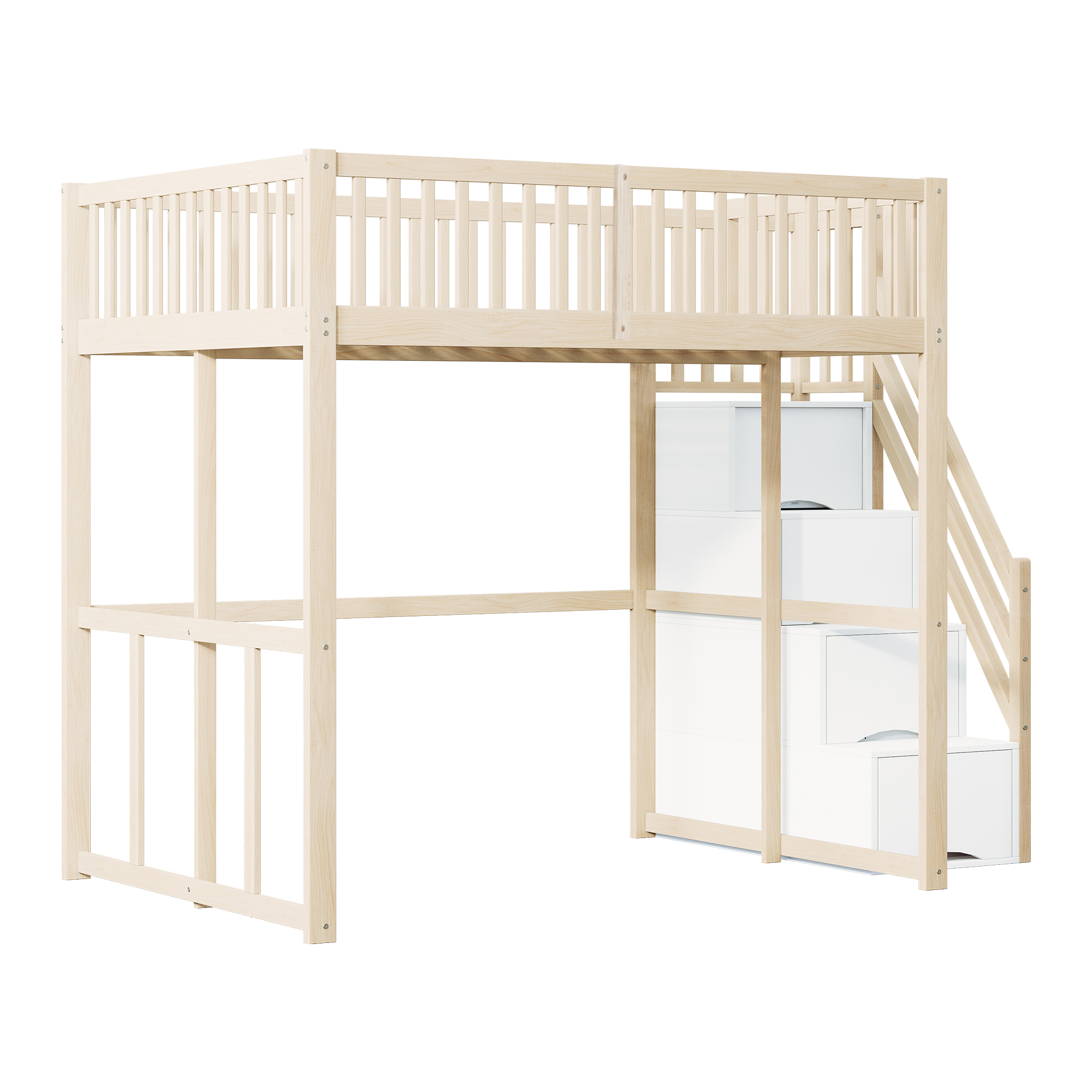 Échelle de rangement sécurisée et barrière de protection