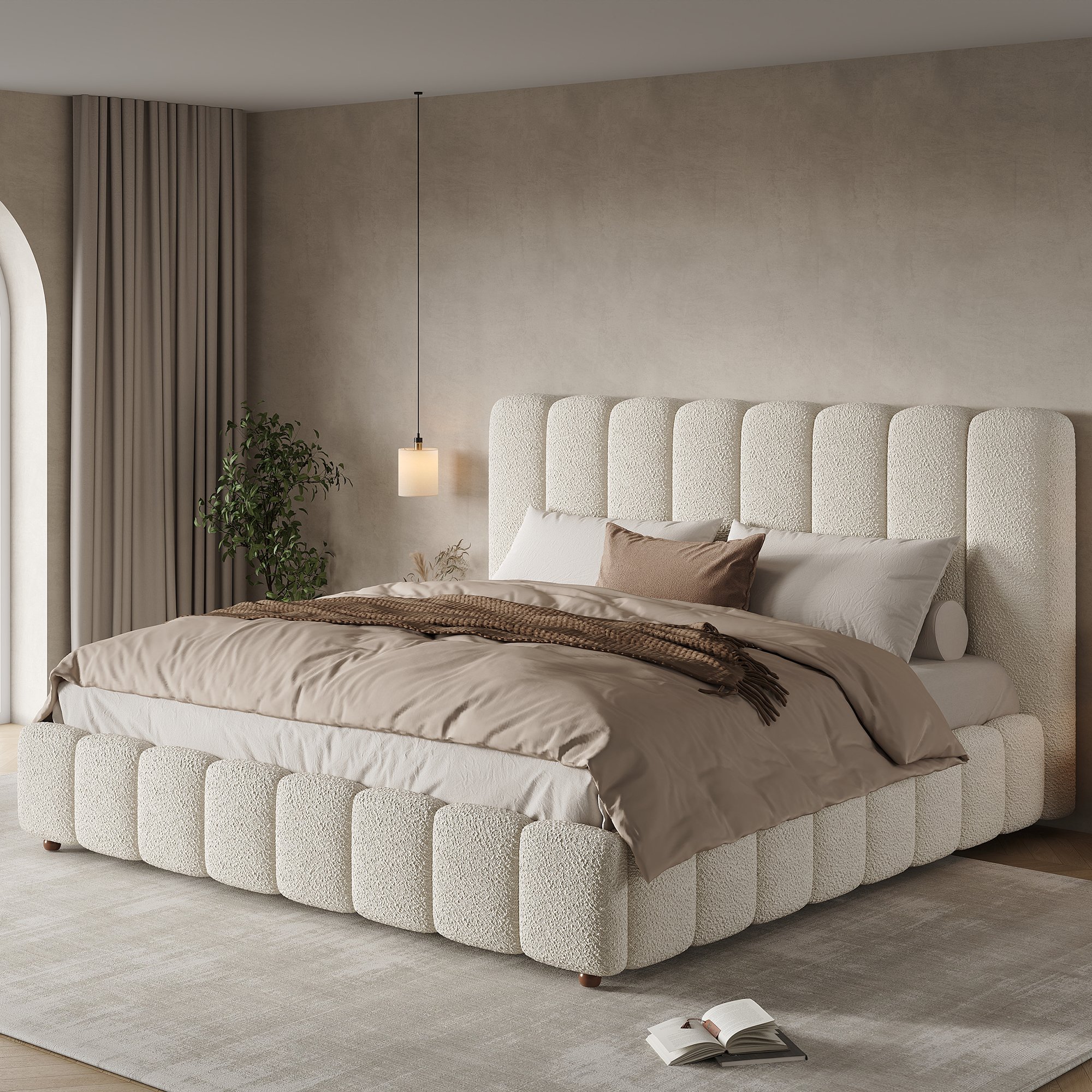Lit coffre double 180x200 dimensions totales 219,5 x 195 x 102,5 cm idéal pour les grandes chambres contemporaines