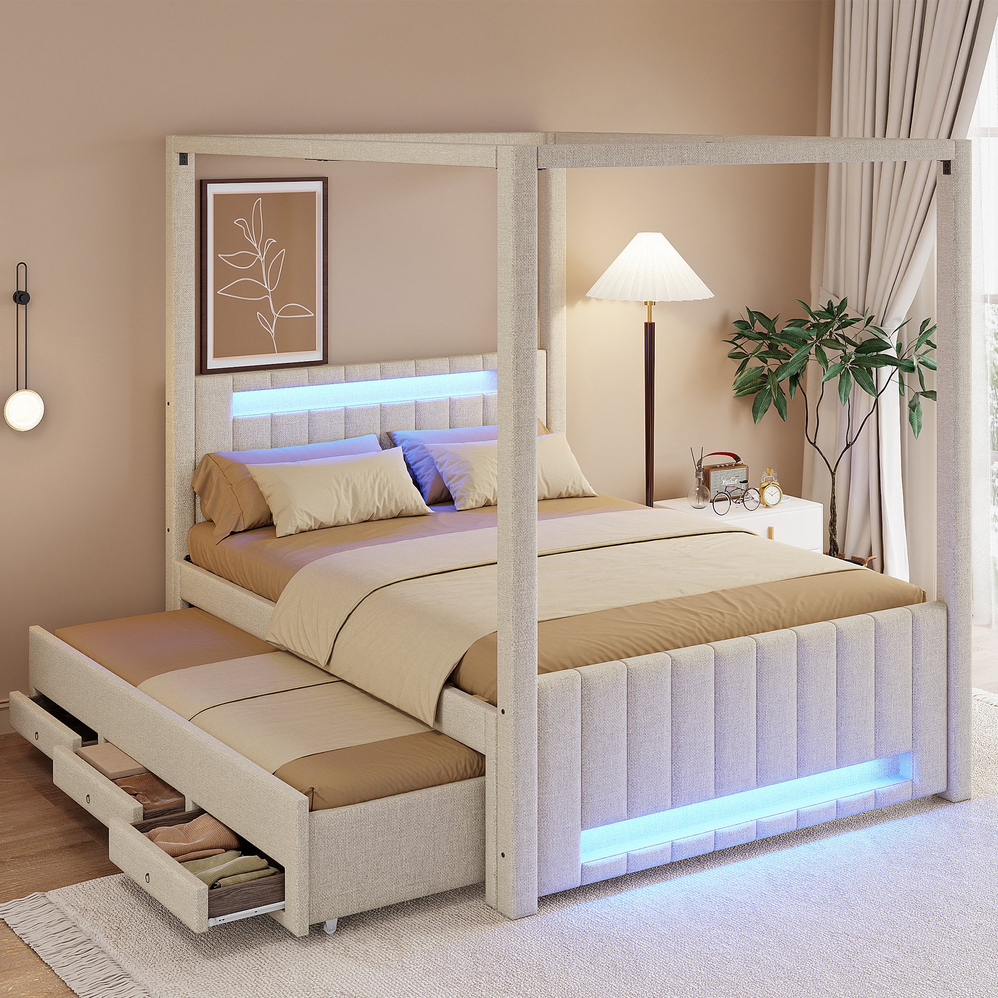 Rangement pratique avec trois tiroirs