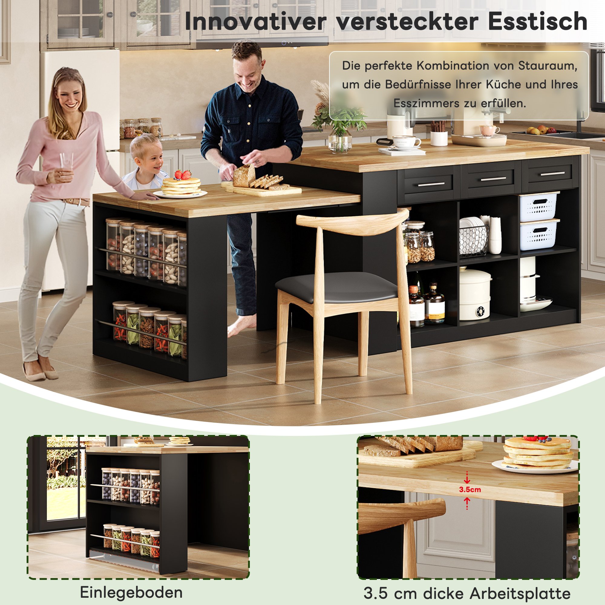 Table escamotable intégrée