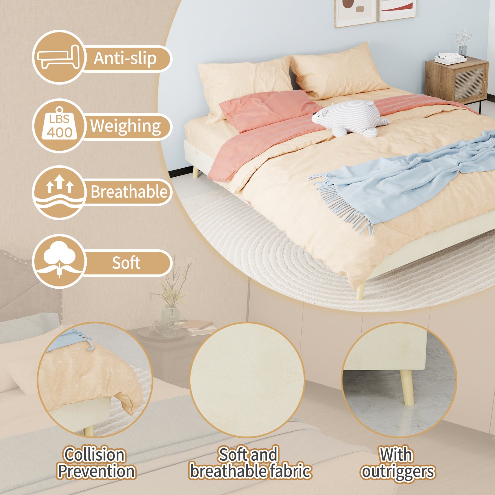 Tissu velours confortable