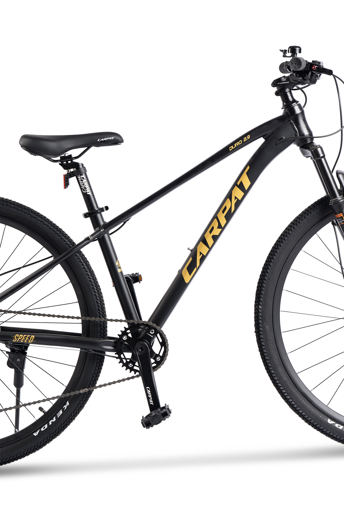 VTT 29 pouces avec freins à disque hydrauliques et transmission Shimano 1x9, suspension 80 mm, pour homme 175-190 cm, noir