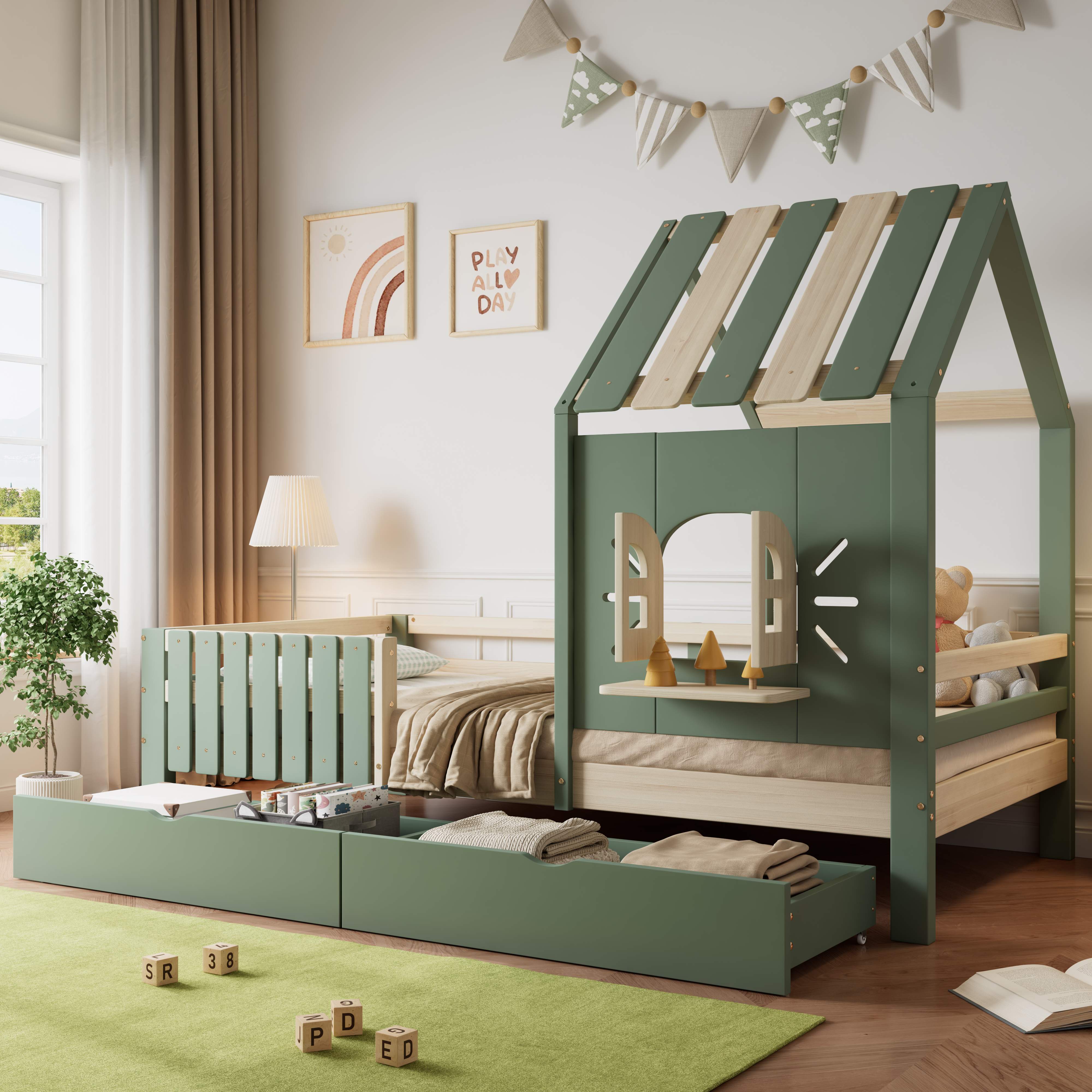 Deux tiroirs spacieux pour un rangement pratique