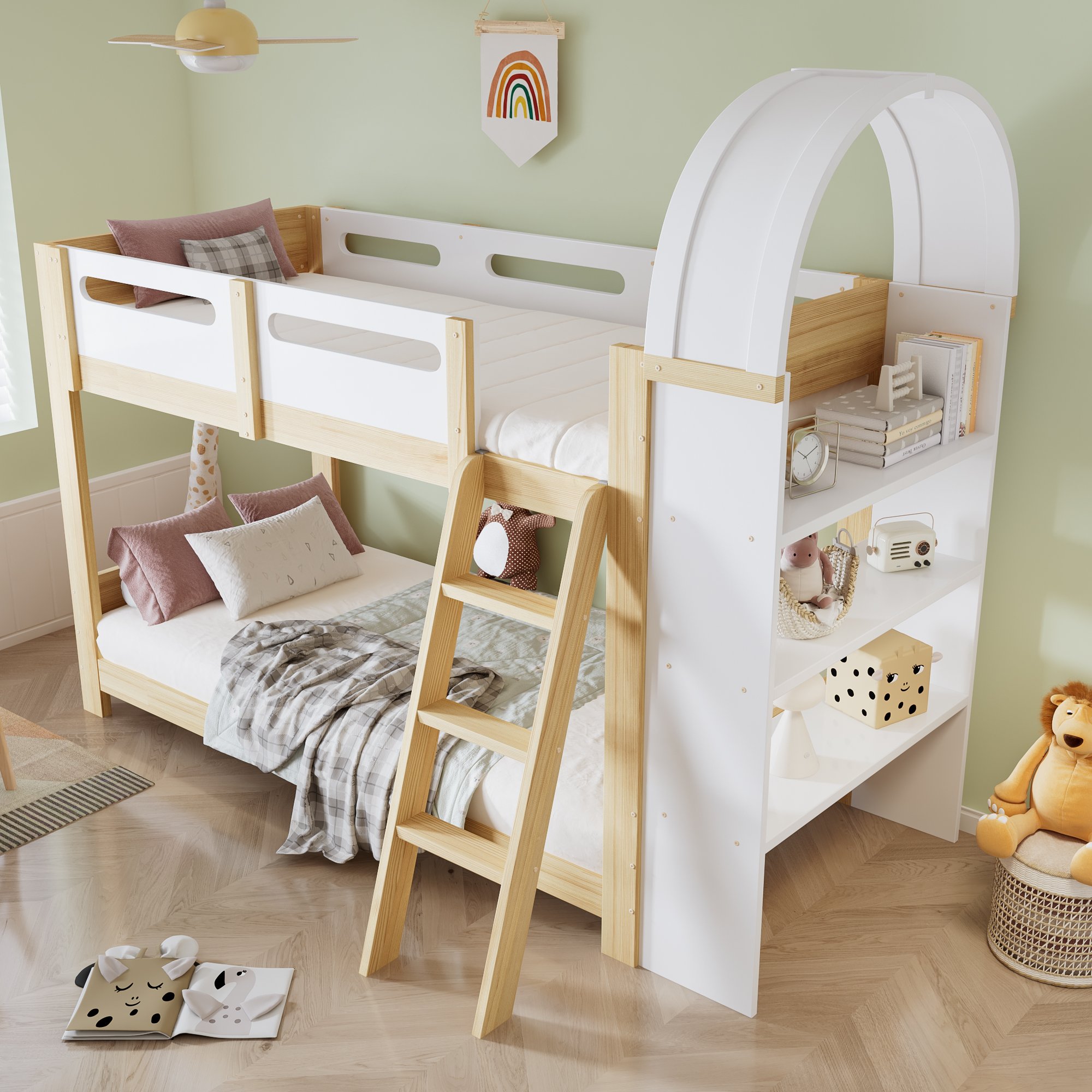 Rangement intégré pour une chambre ordonnée