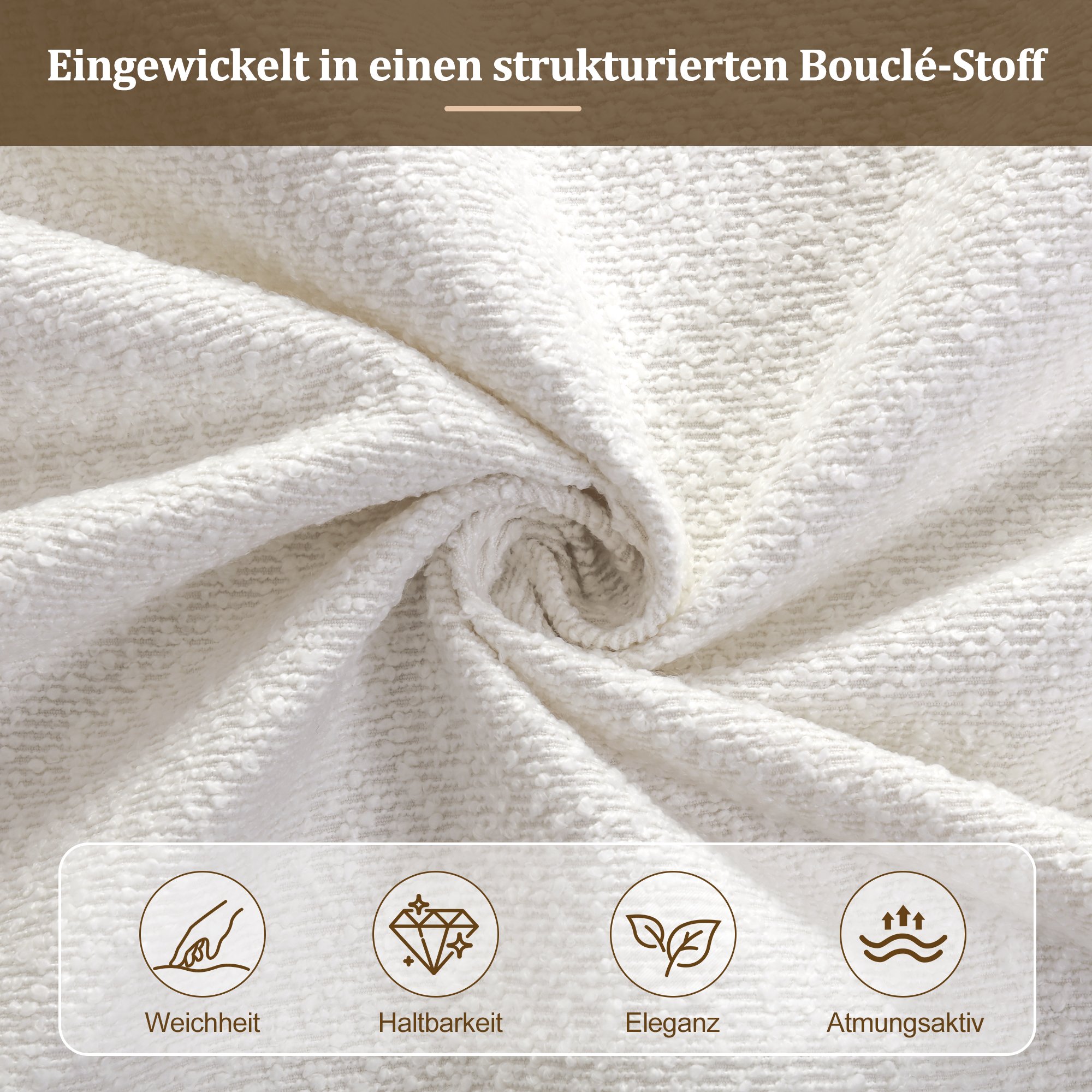 Tissu Bouclé Doux et Chaud