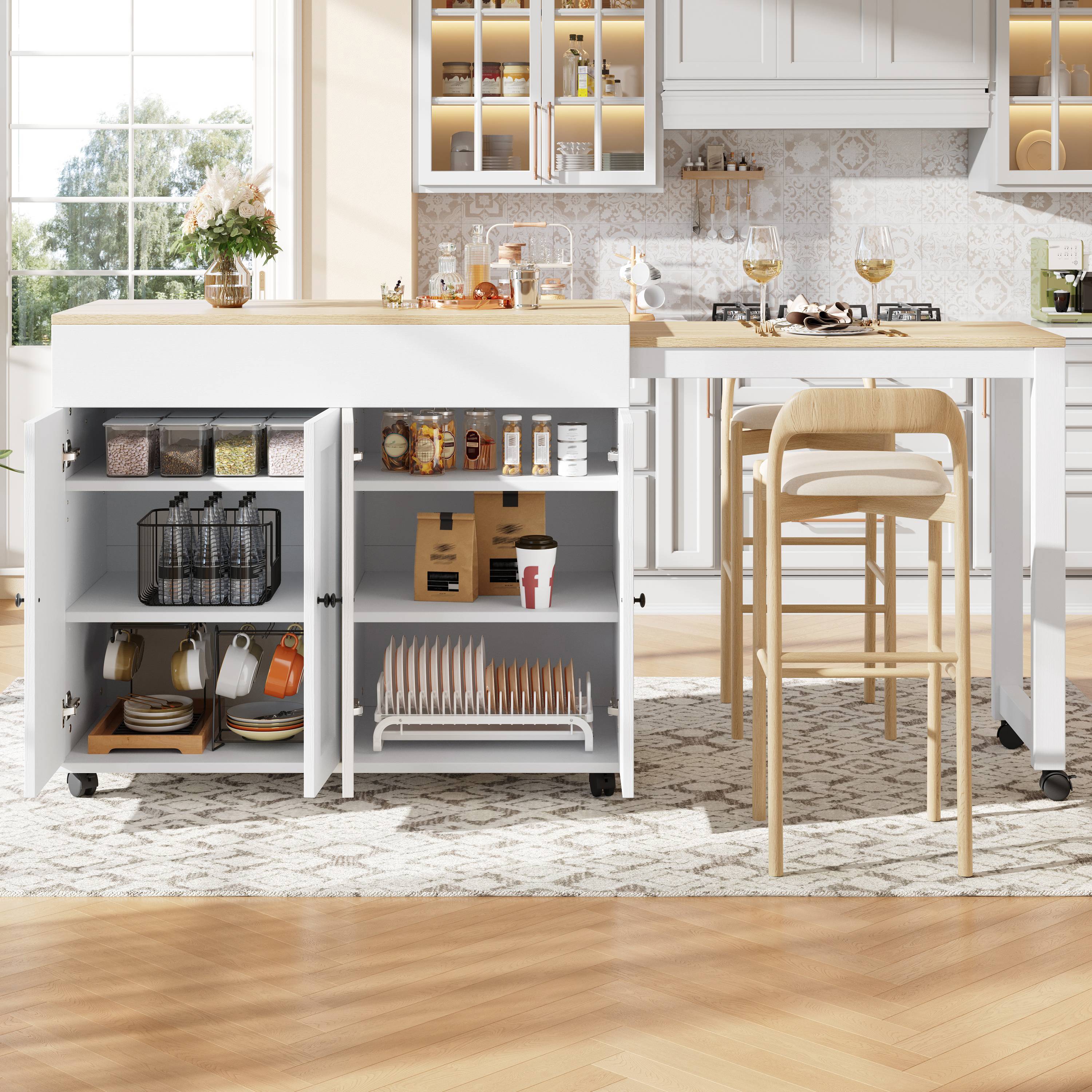 Six compartiments de rangement pratiques