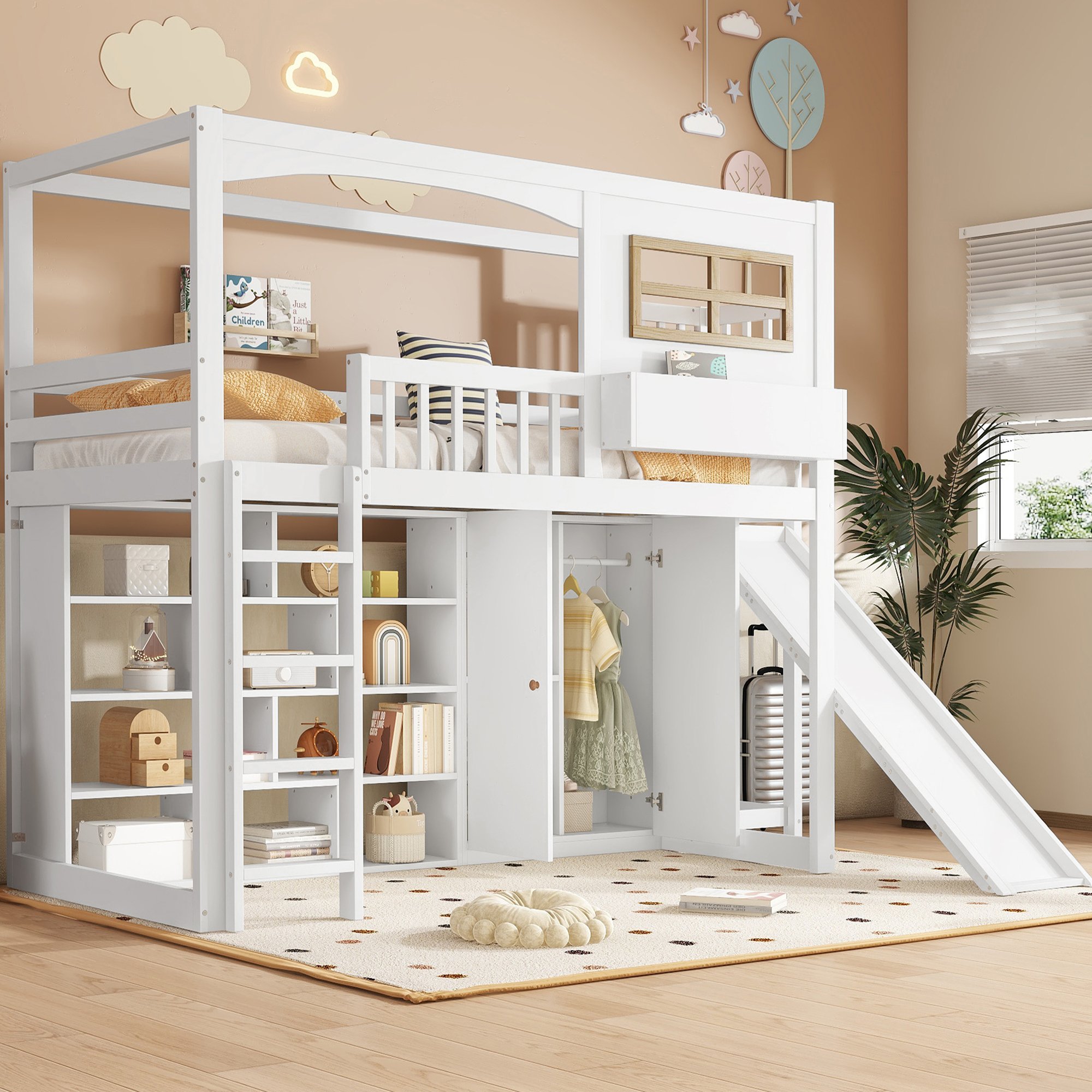 Un rangement généreux pour une chambre organisée
