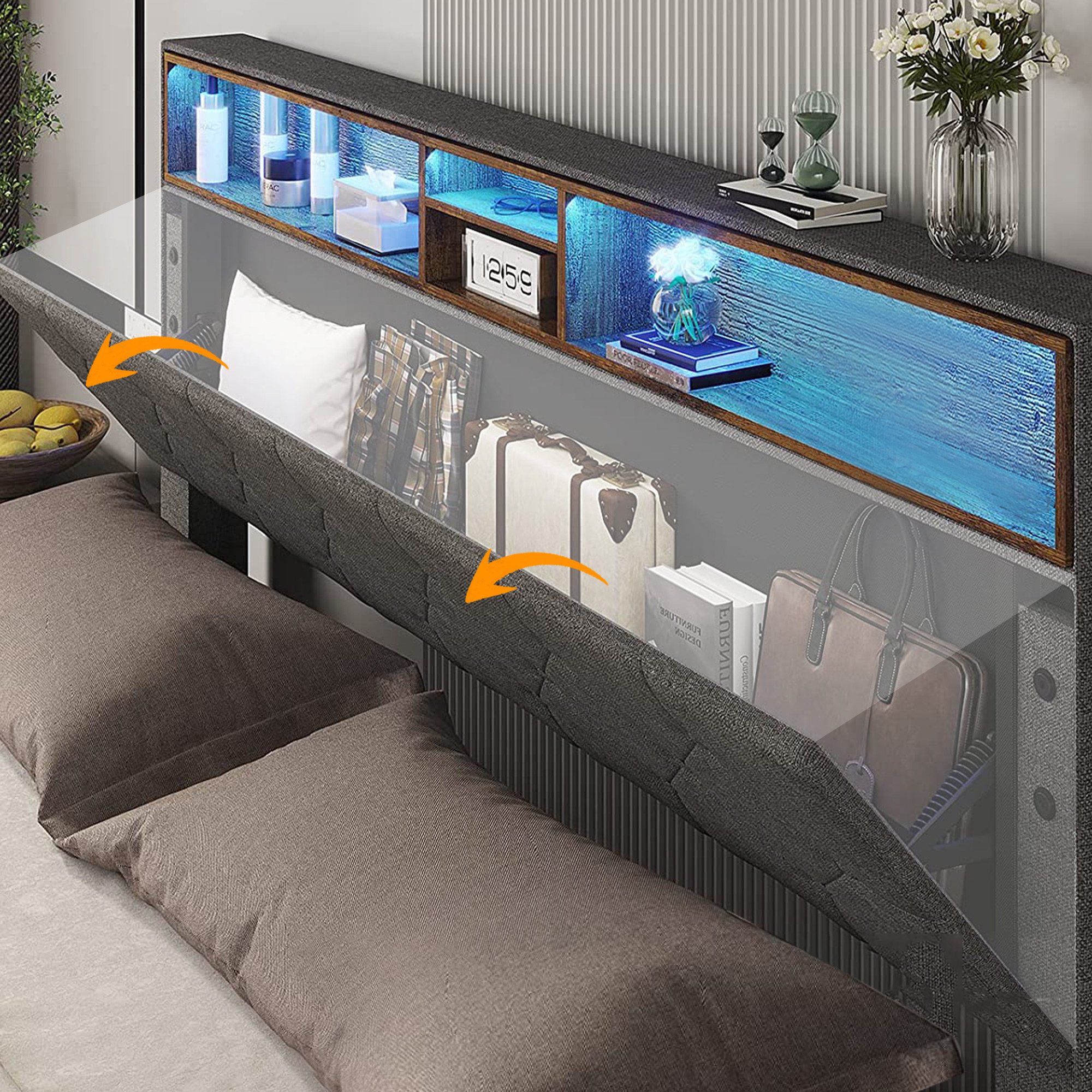 Rangement Intelligent dans la Tête de Lit