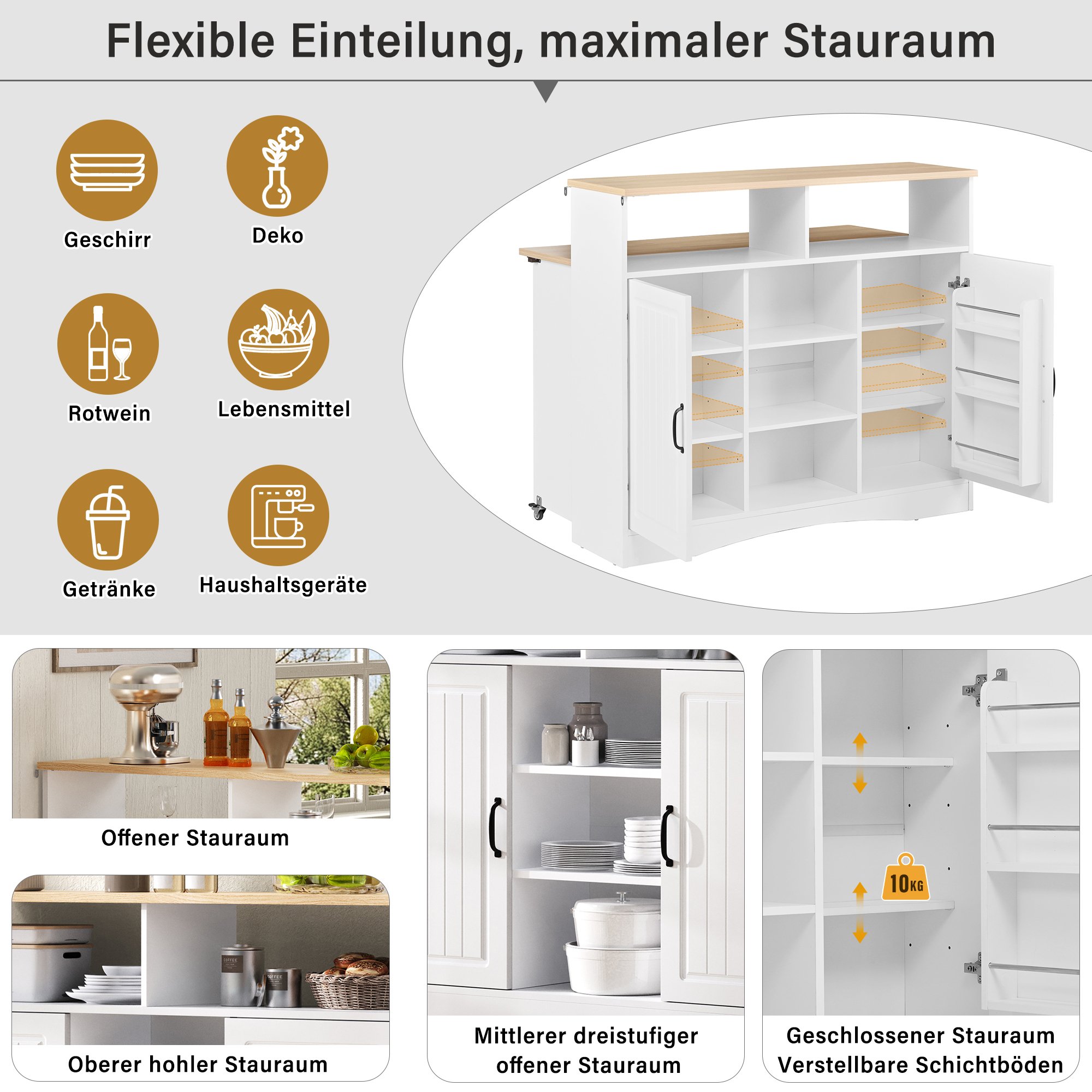 Rangement flexible et spacieux