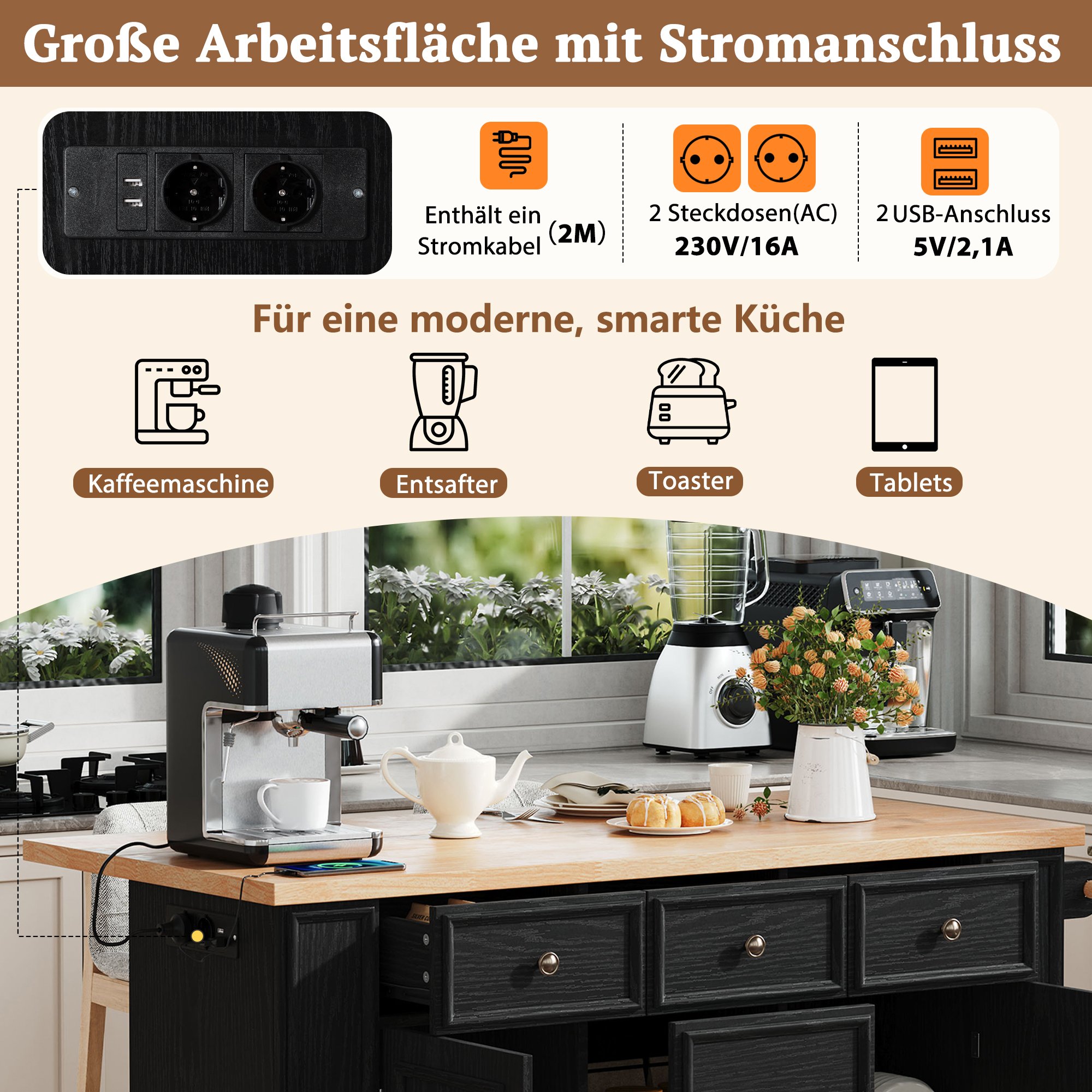 Plan de travail extensible