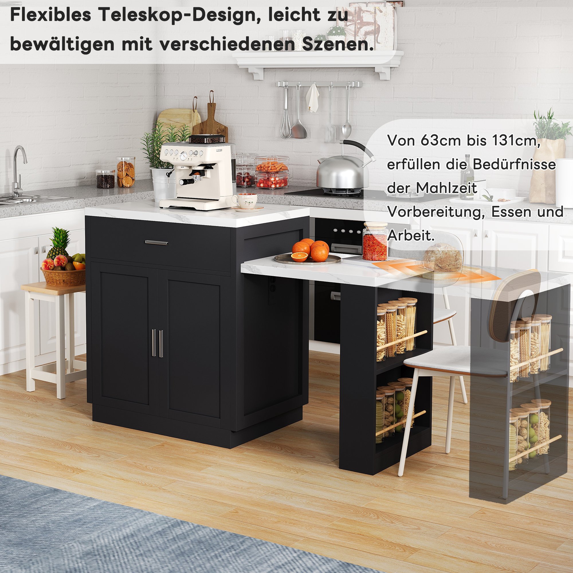 Table extensible intégrée