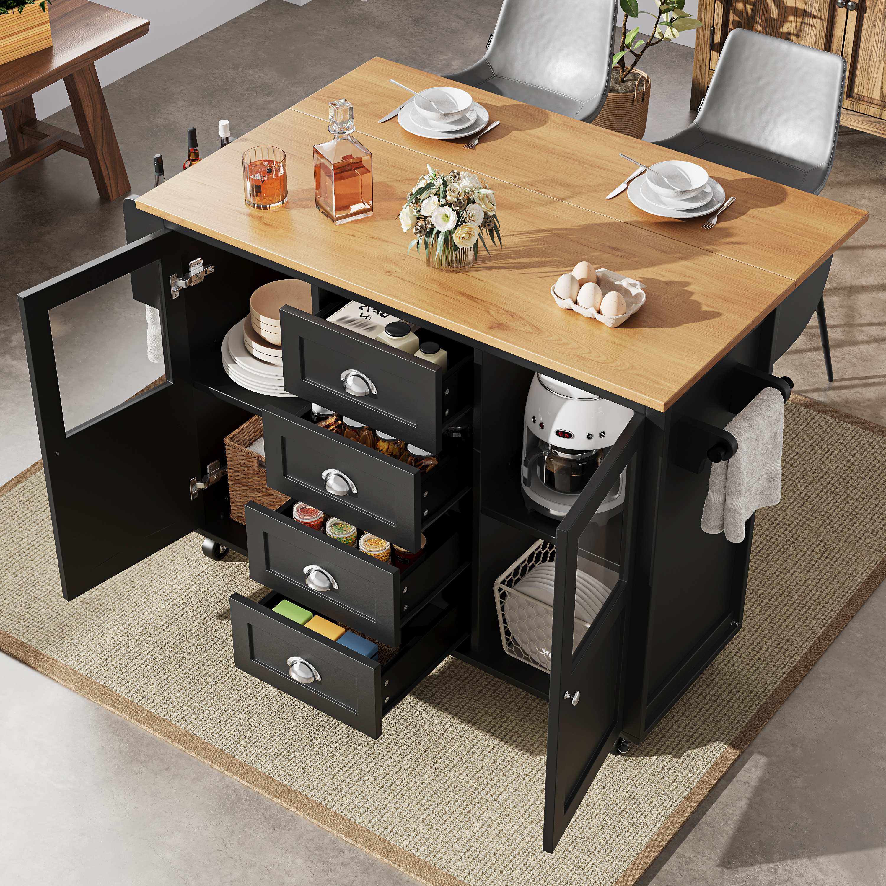 Rangement spacieux et organisé