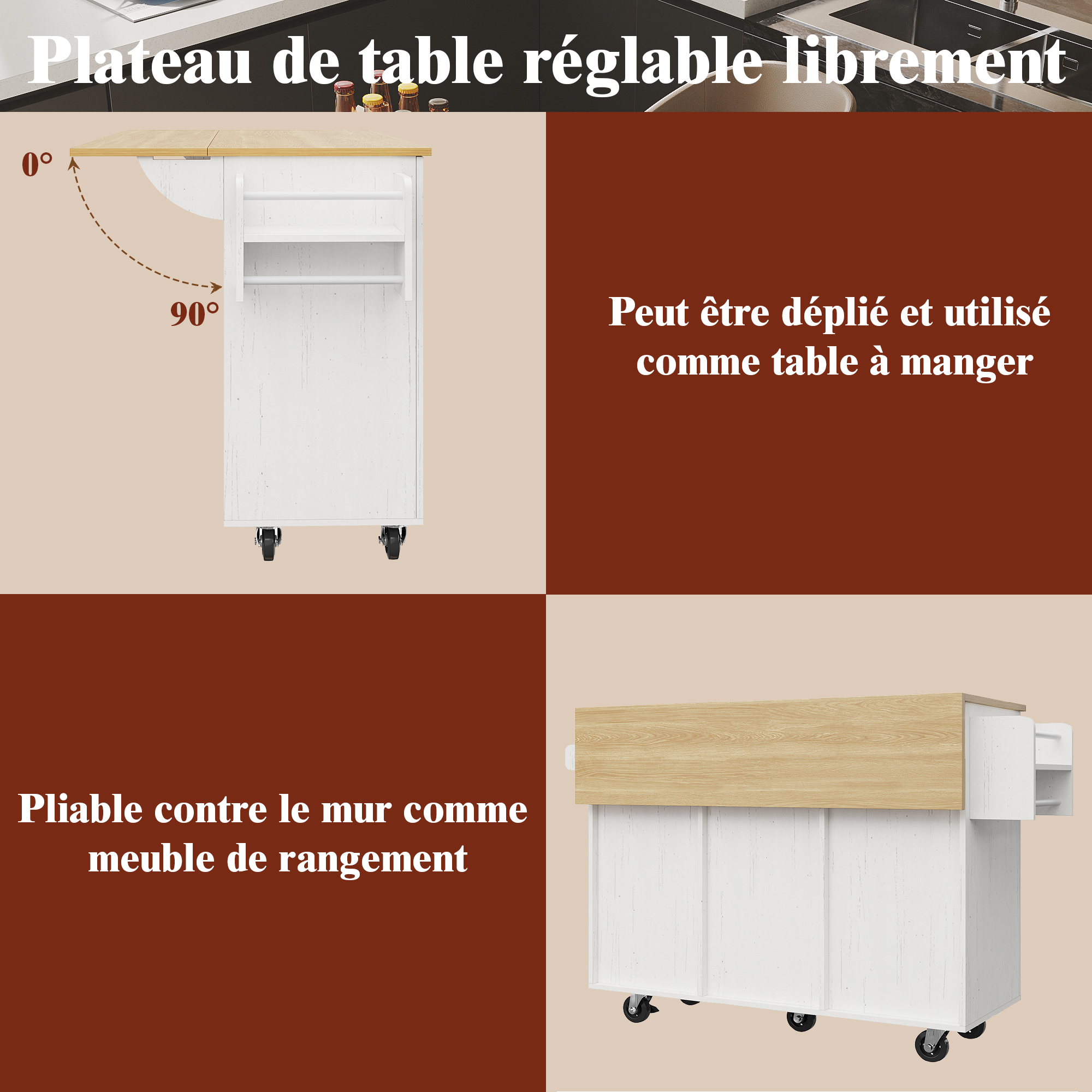 Table rabattable pour gagner de la place