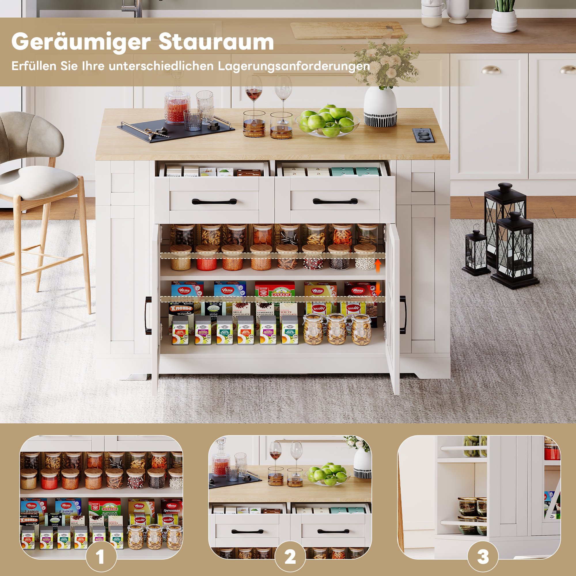 Rangements spacieux et organisés