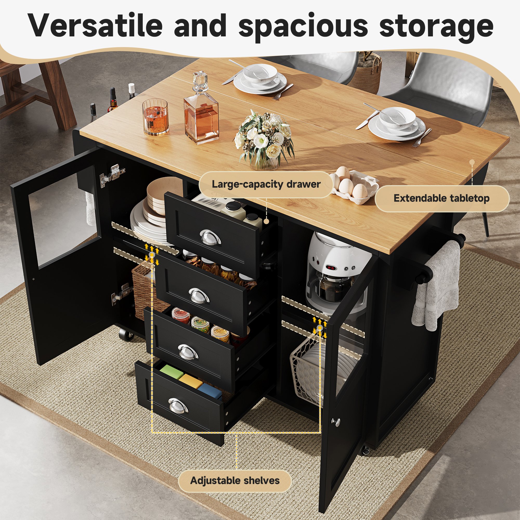 Table pliante intégrée
