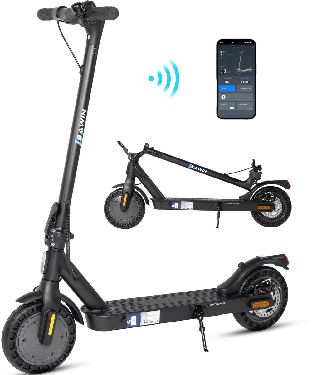 Trottinette électrique pliante 500W, 25 km/h, 30 km autonomie, pneus 10 pouces, app et antivol
