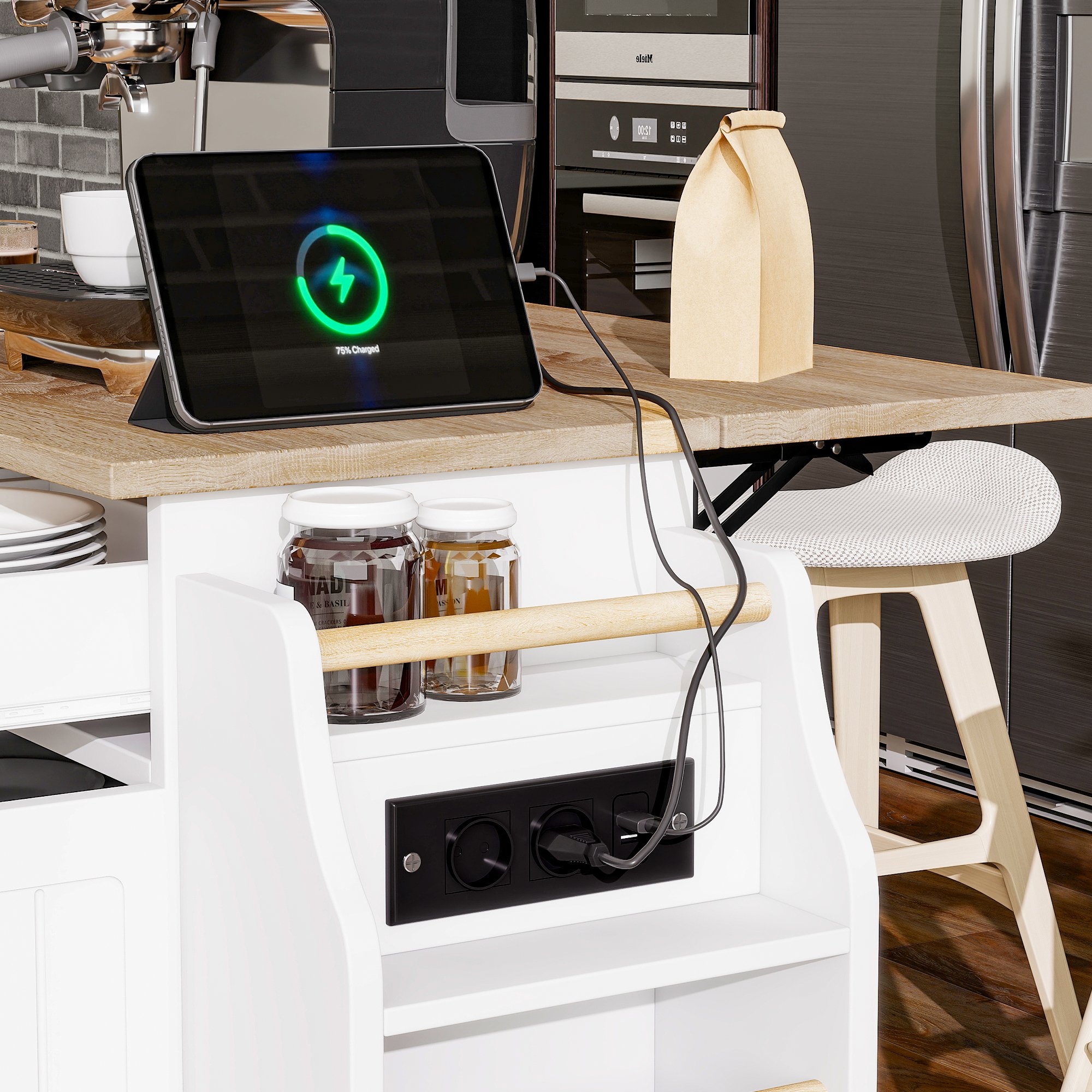 Prise et ports USB intégrés