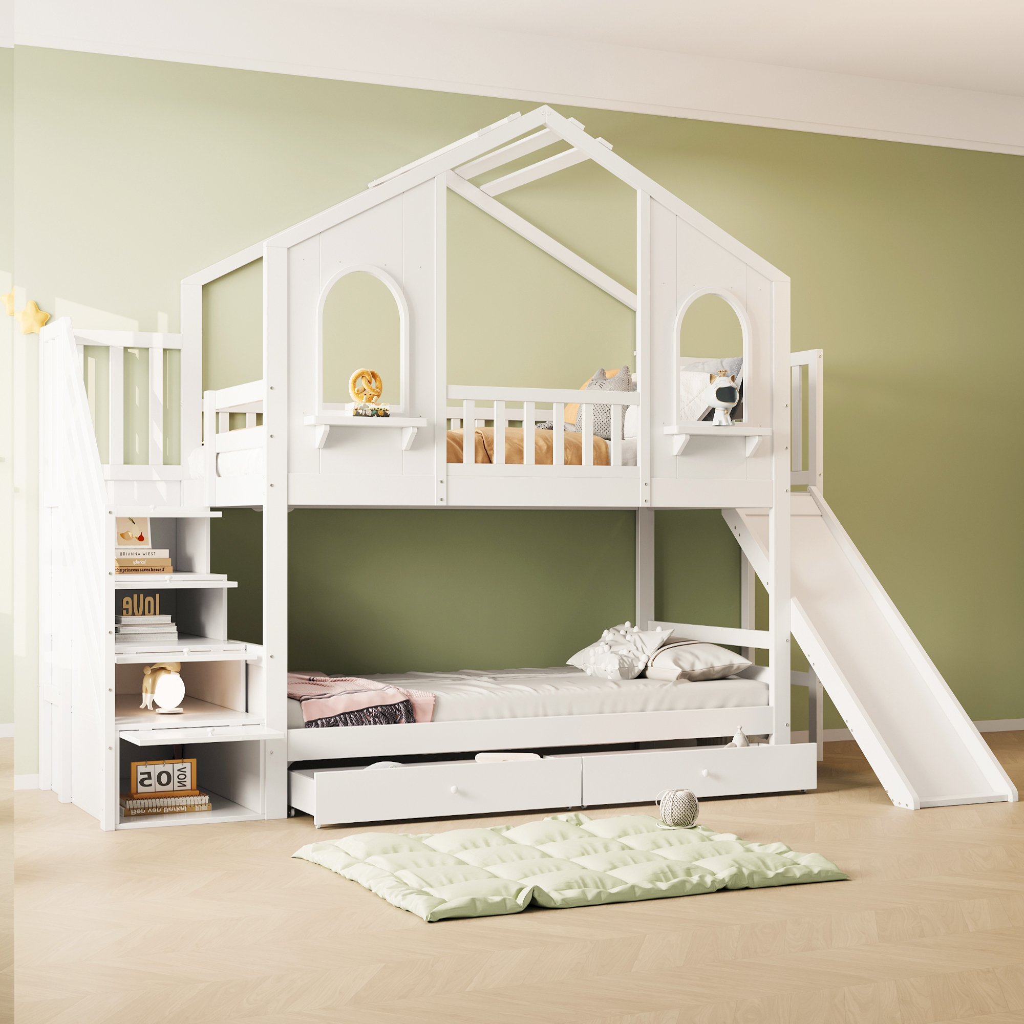 Glissière et échelle de rangement
