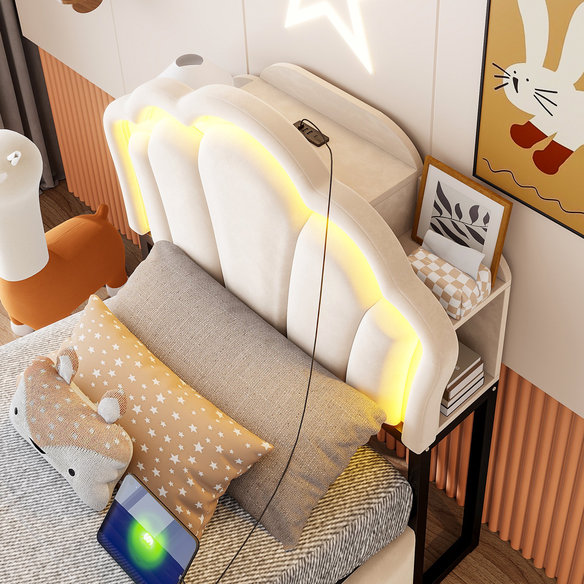 Rangements dans la tête de lit