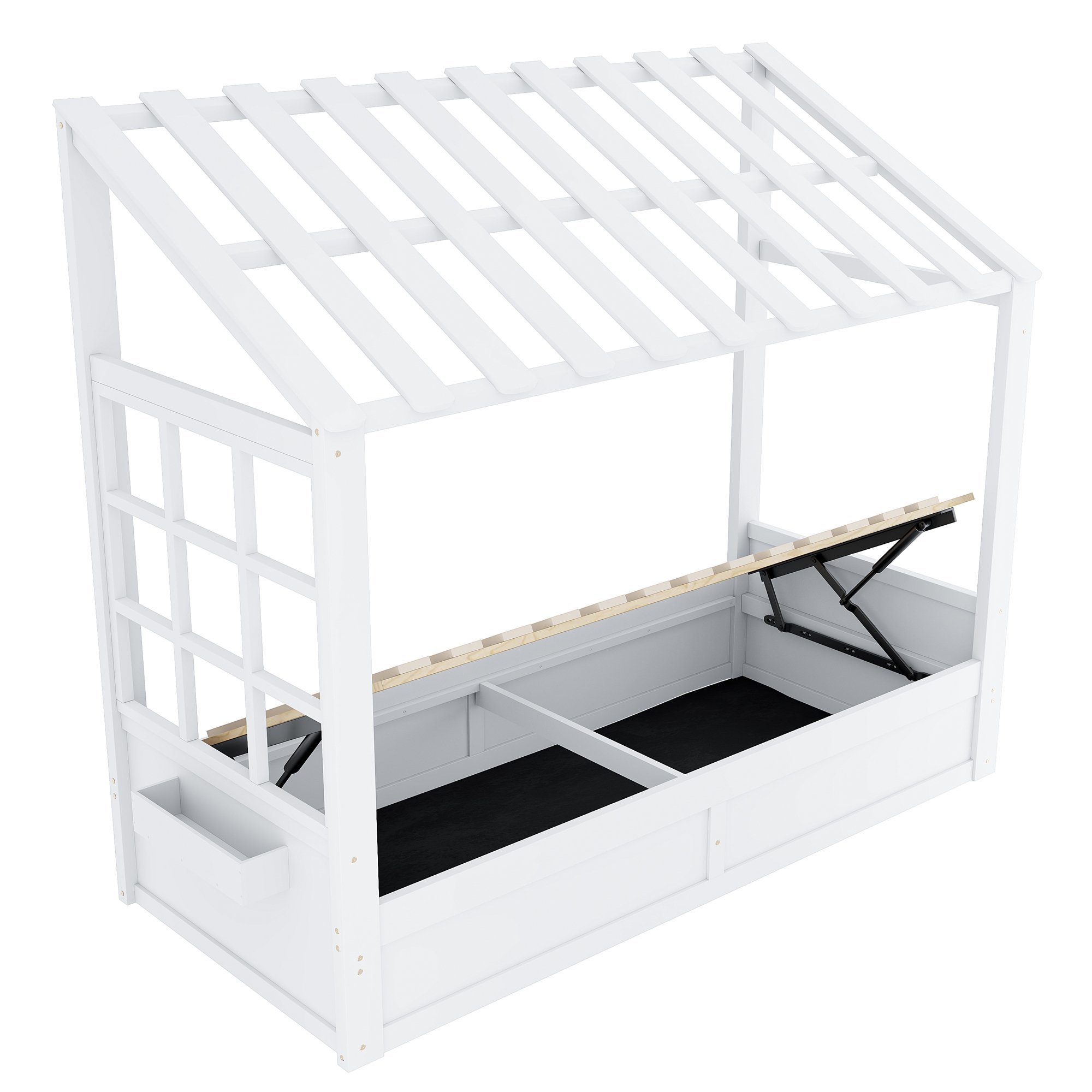 Espace de rangement sous le lit