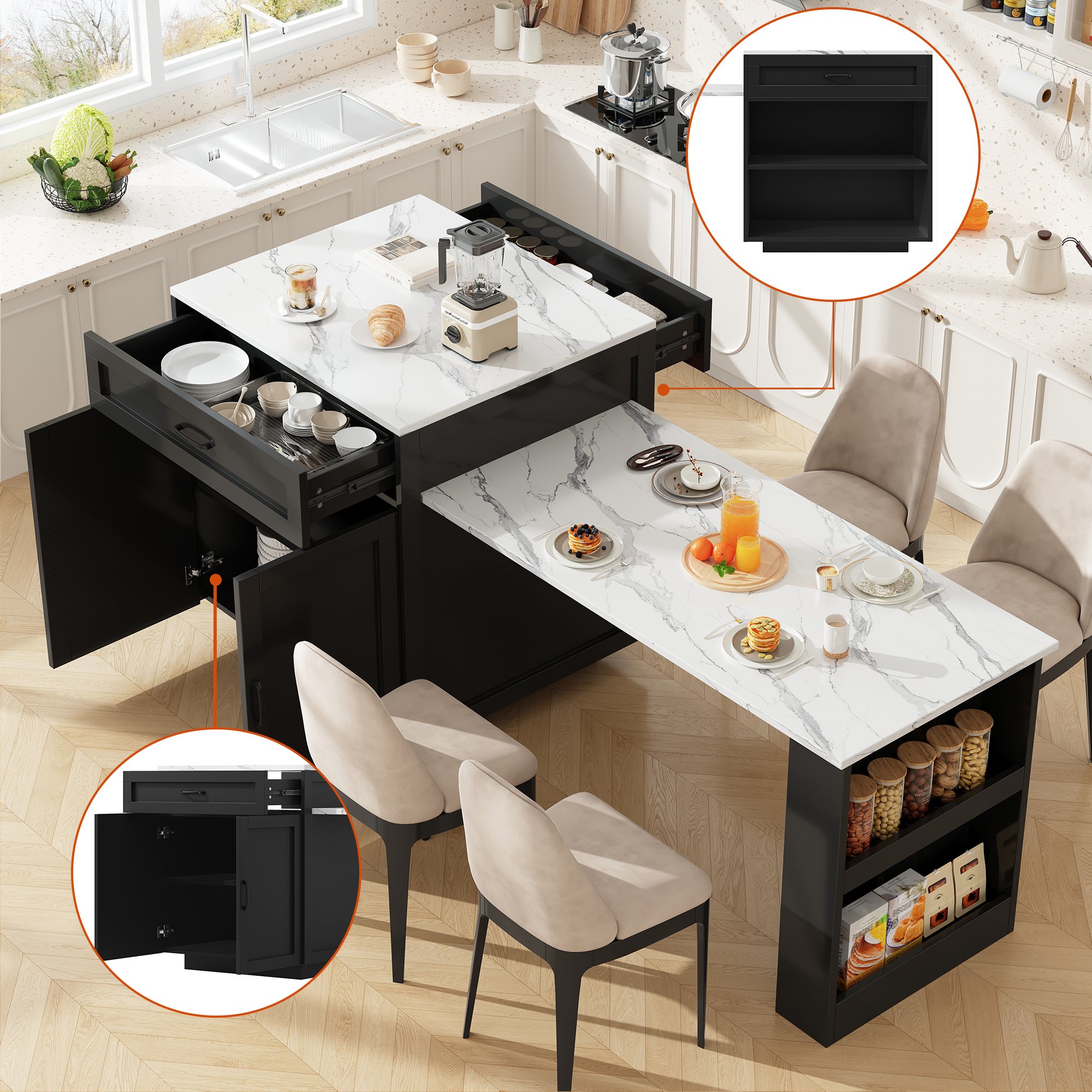 Rangement spacieux et organisé