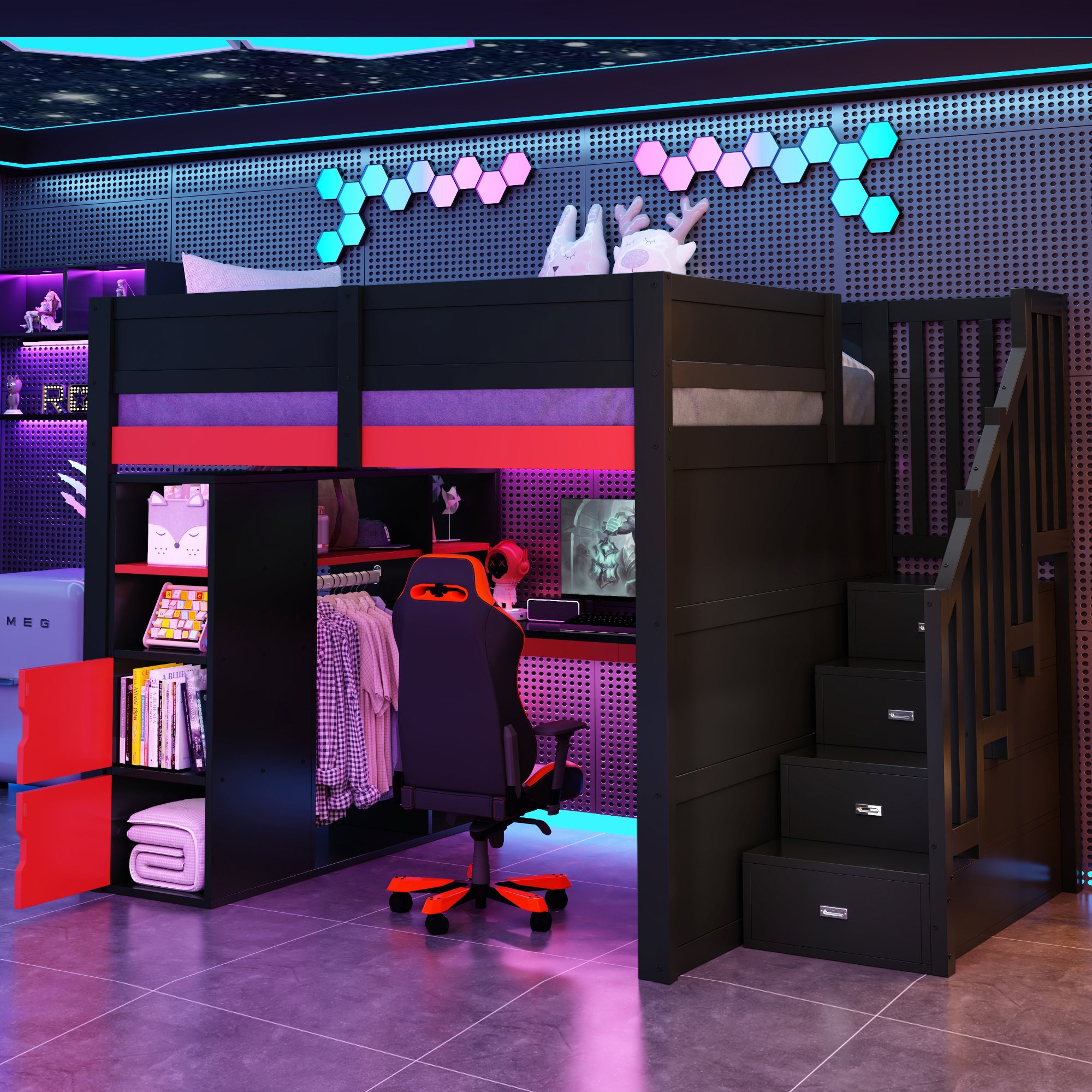De nombreux espaces de rangement
