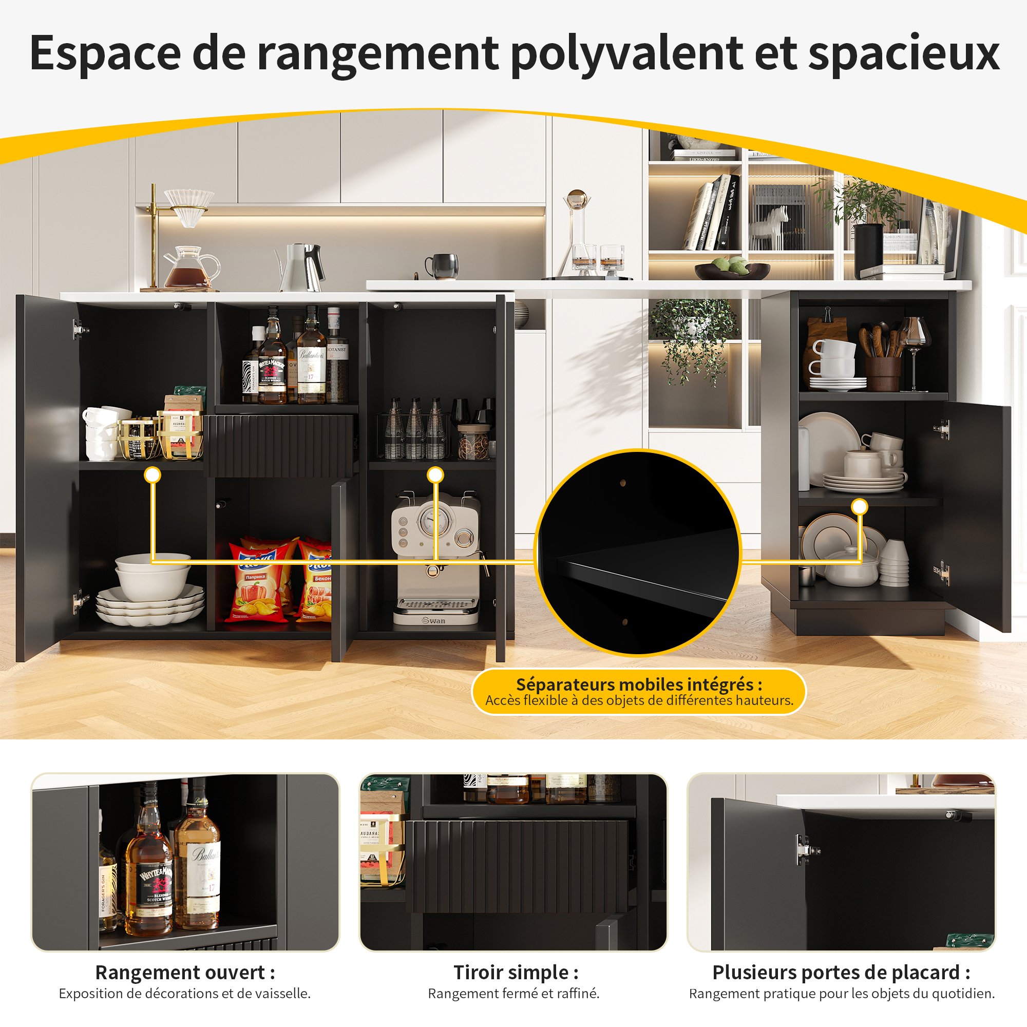Plan de travail en marbre, élégant et résistant