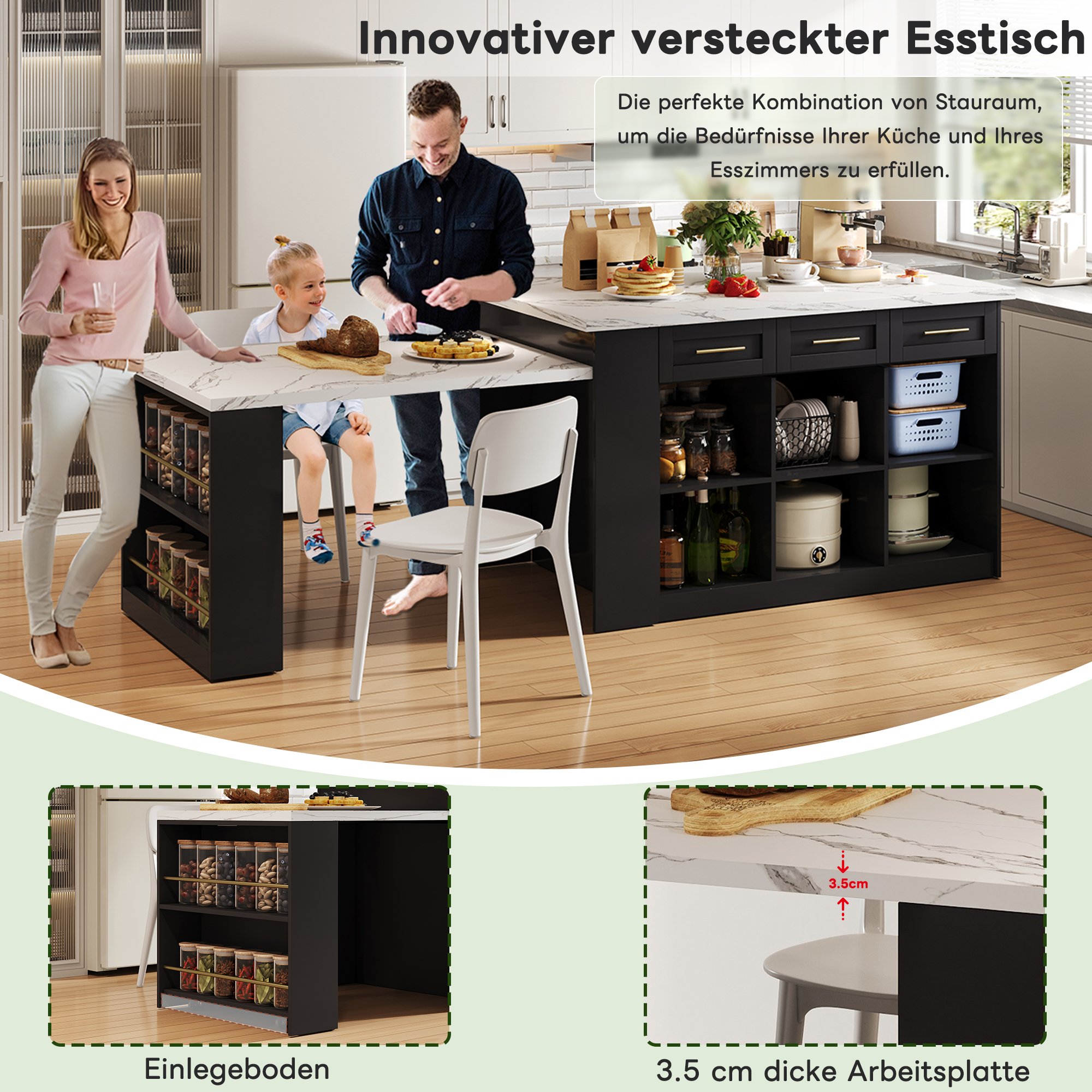 Table escamotable intégrée