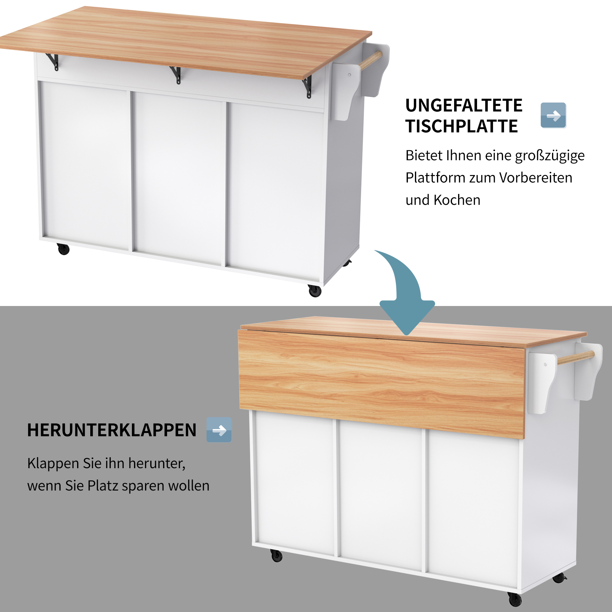Table extensible pour plus d'espace