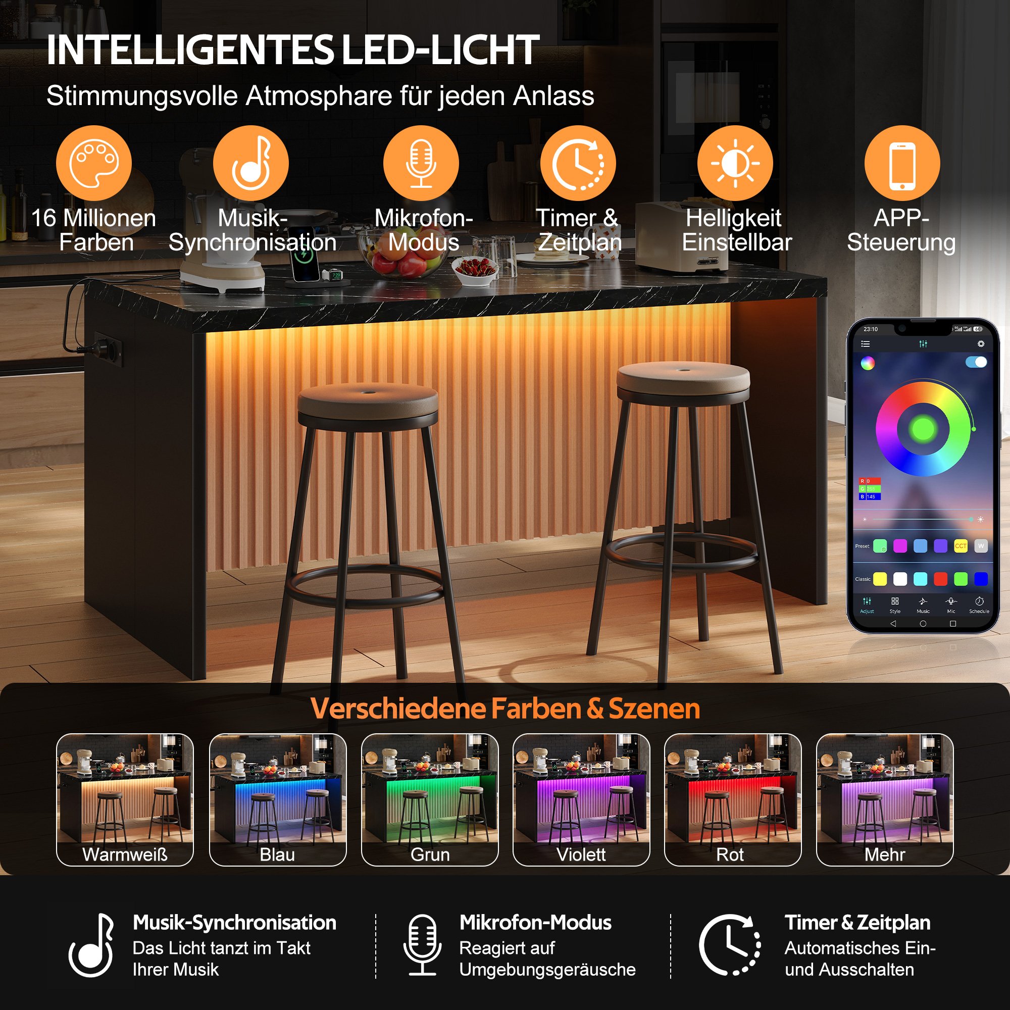 Éclairage LED intelligent