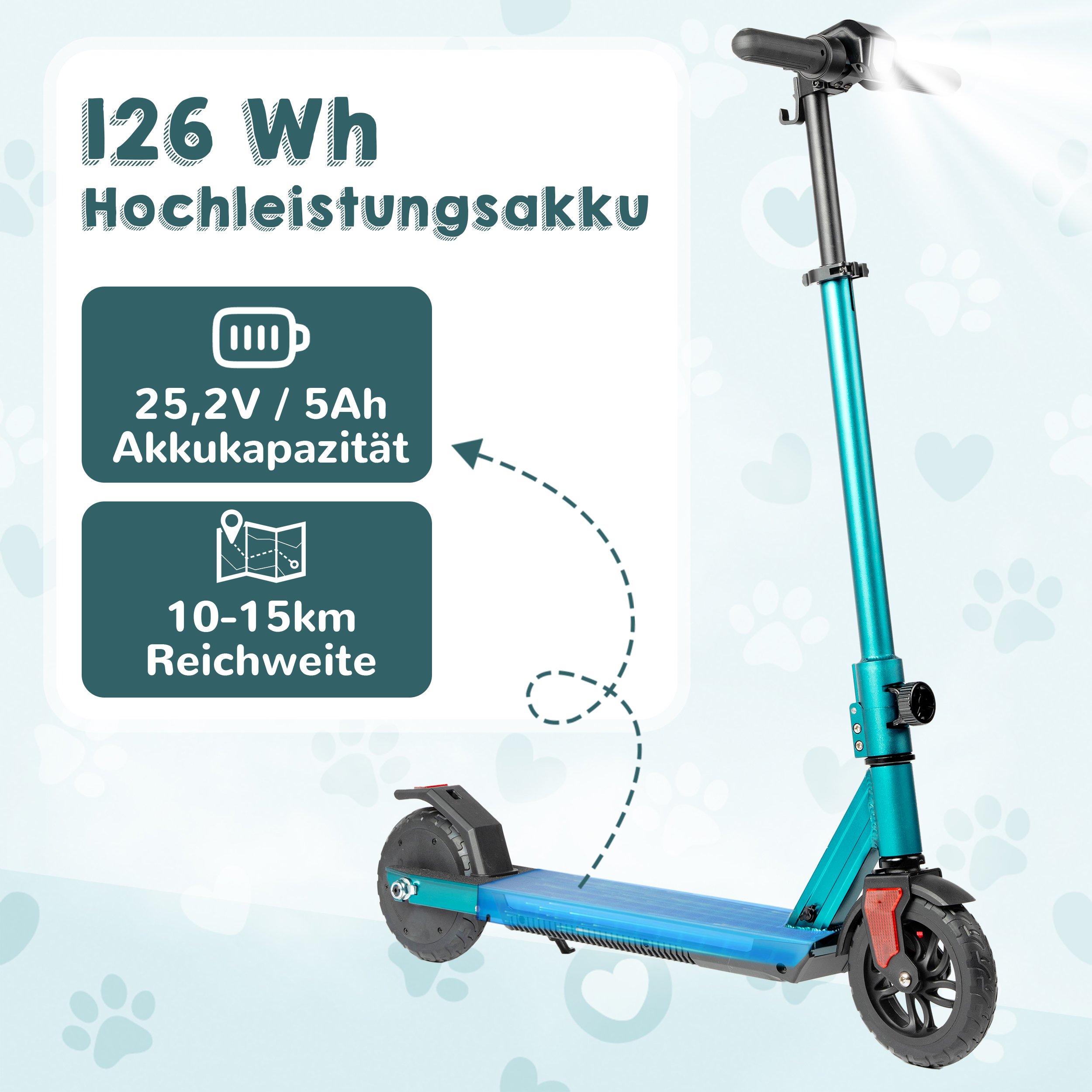 Trottinette enfant en aluminium, pliable, légère 6,9 kg, guidon réglable, roues 6,5 pouces, pour enfants dès 10 ans