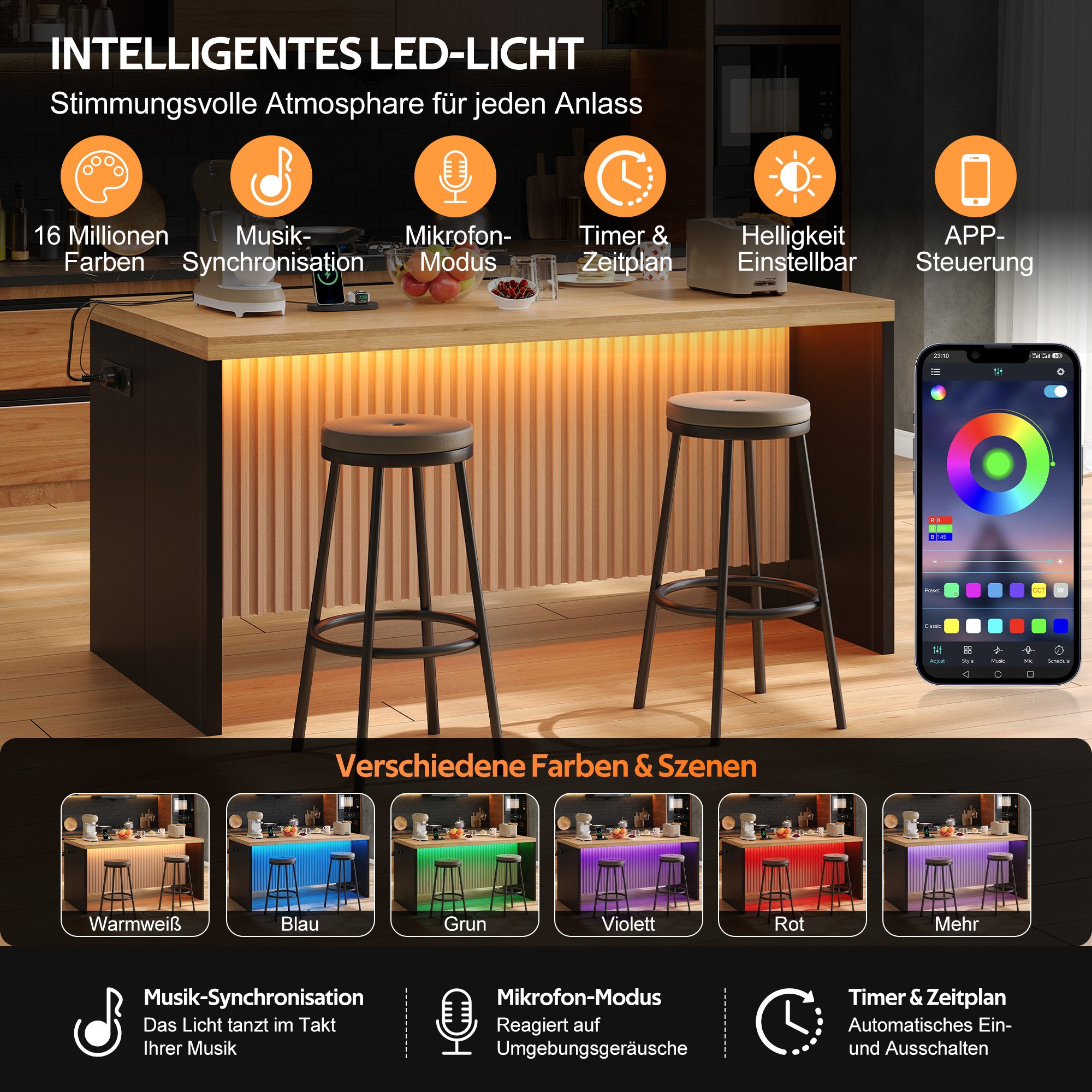 Éclairage LED intelligent