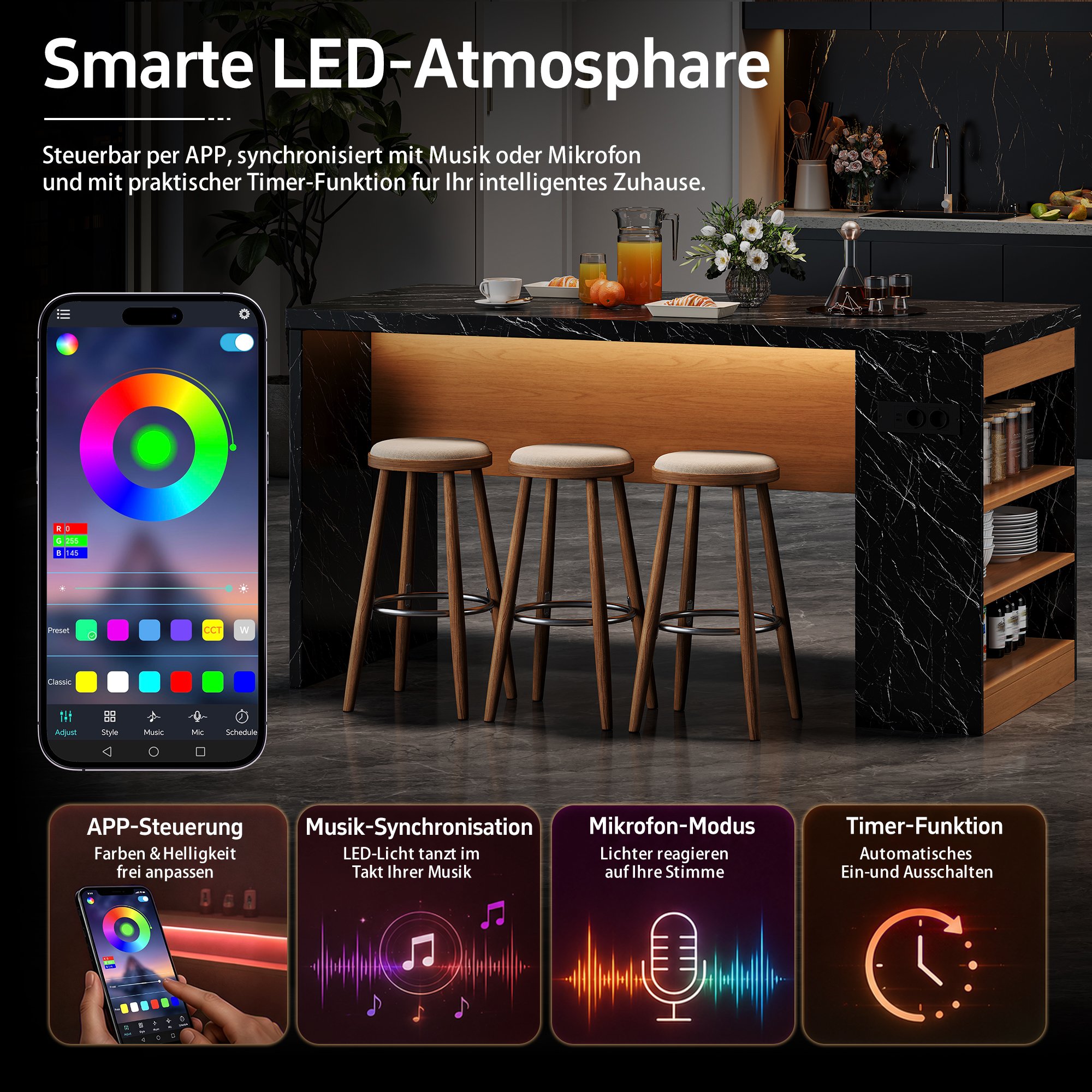 Éclairage LED intelligent