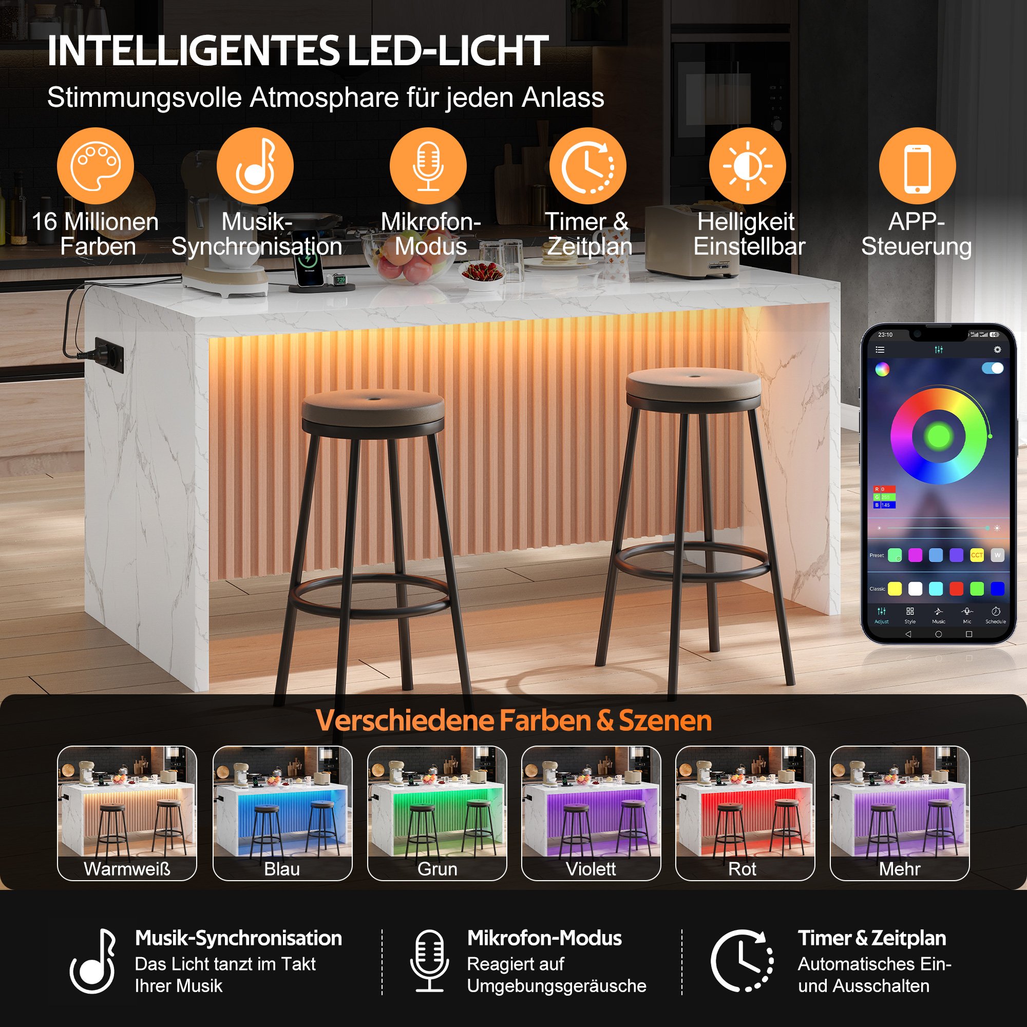 Éclairage LED intelligent