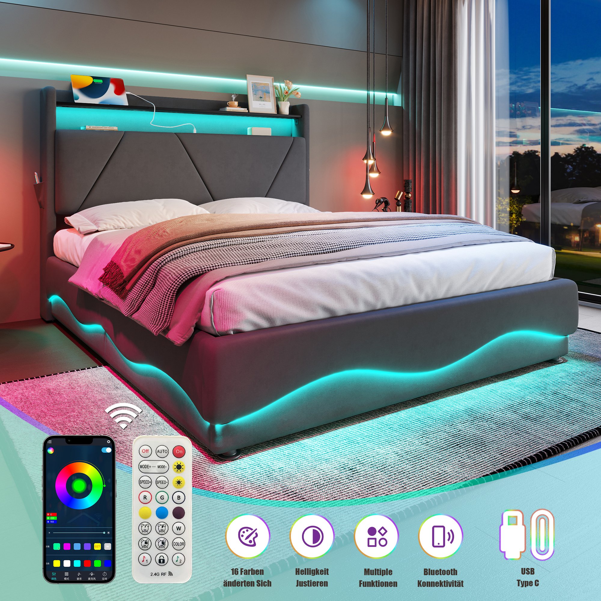 Éclairage LED intégré pour une ambiance chaleureuse
