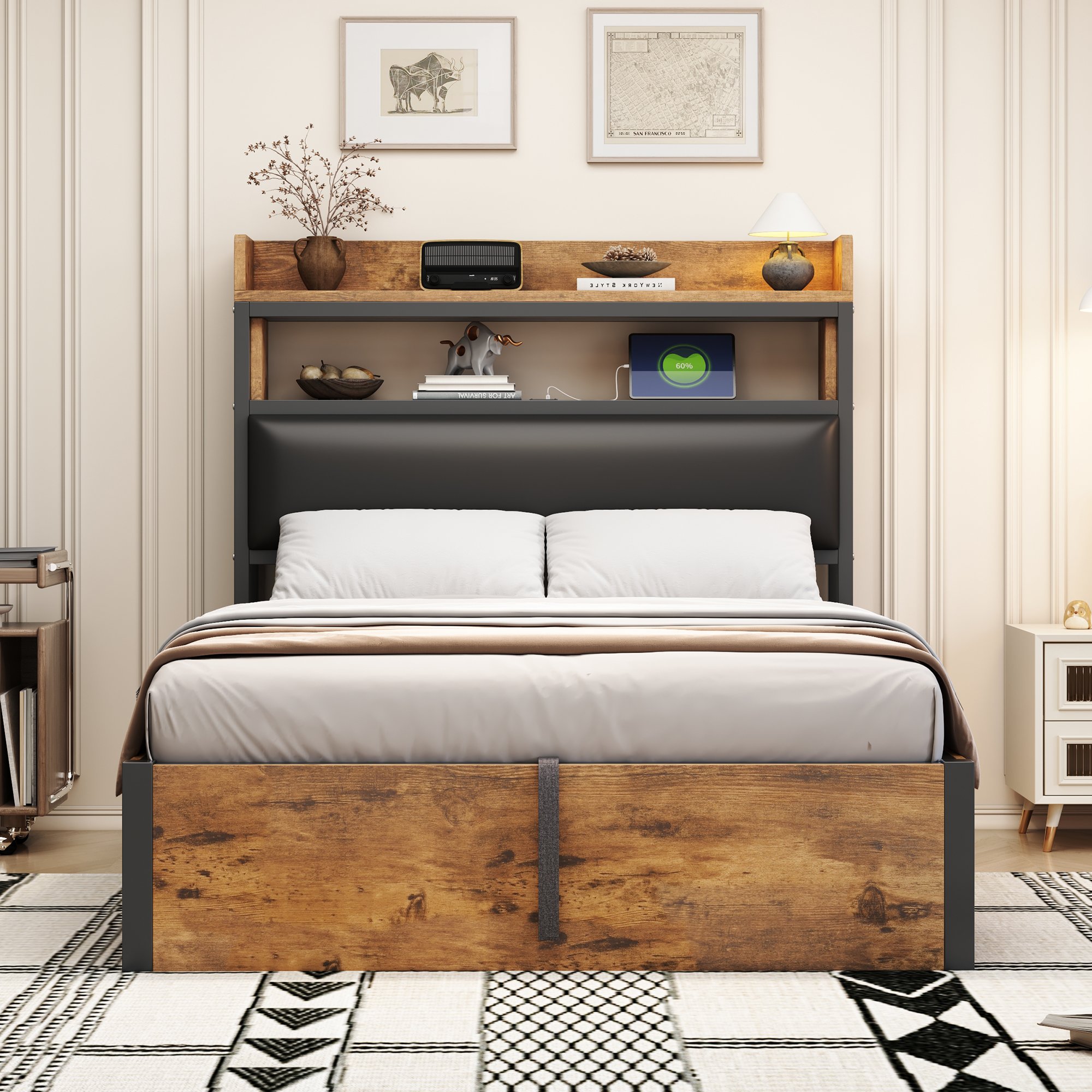 Tête de lit rembourrée confortable