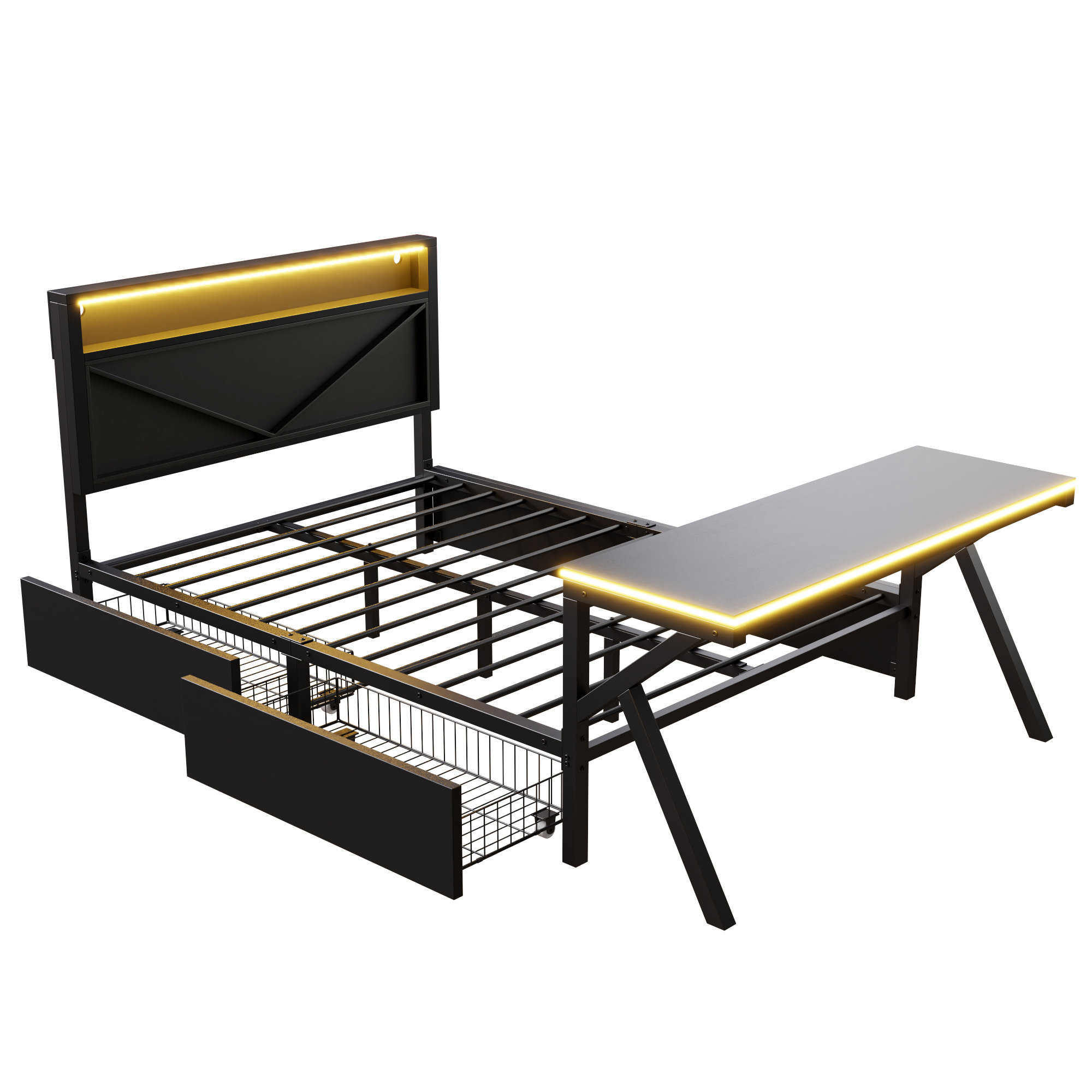 Rangements pratiques sous le lit