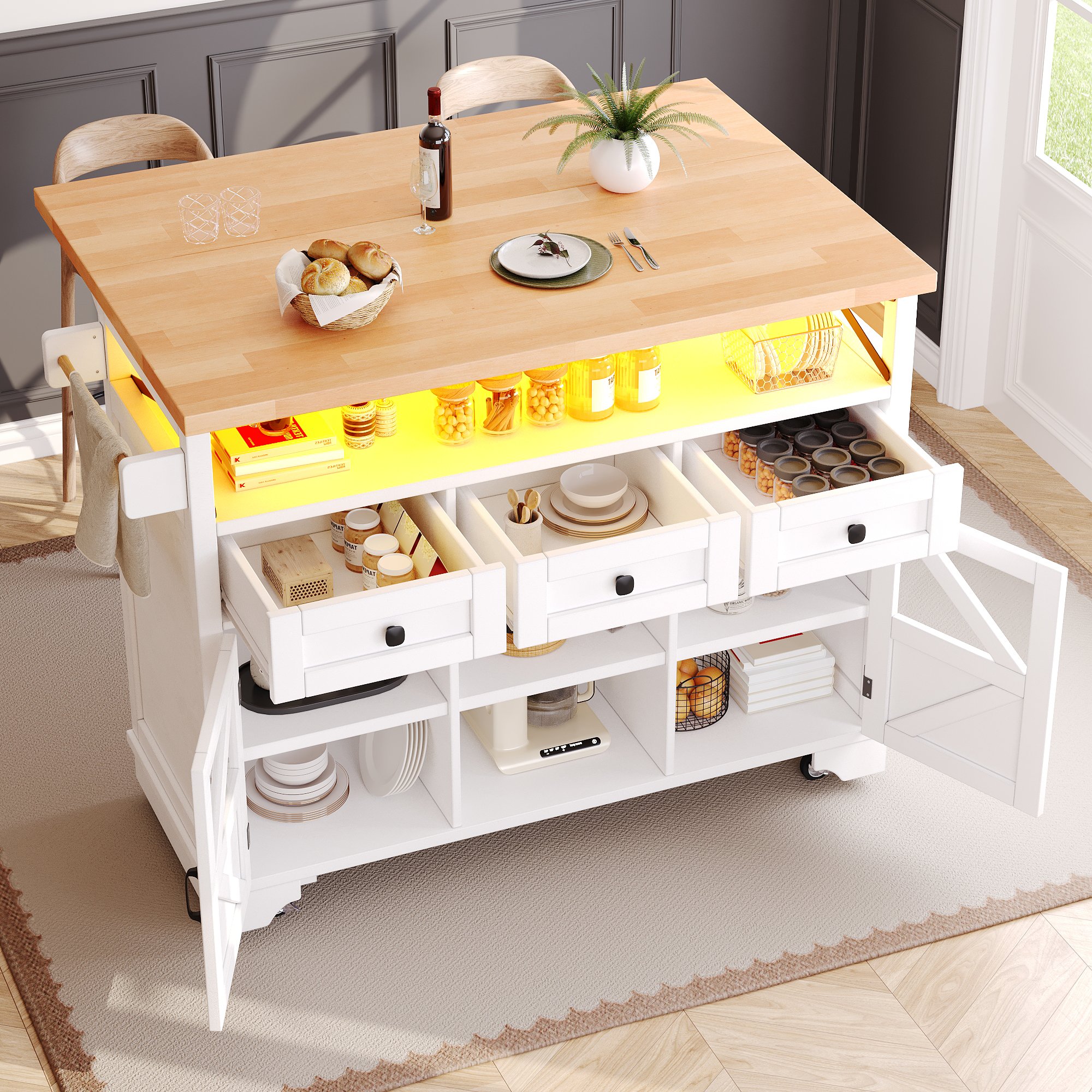 Rangement spacieux et organisé