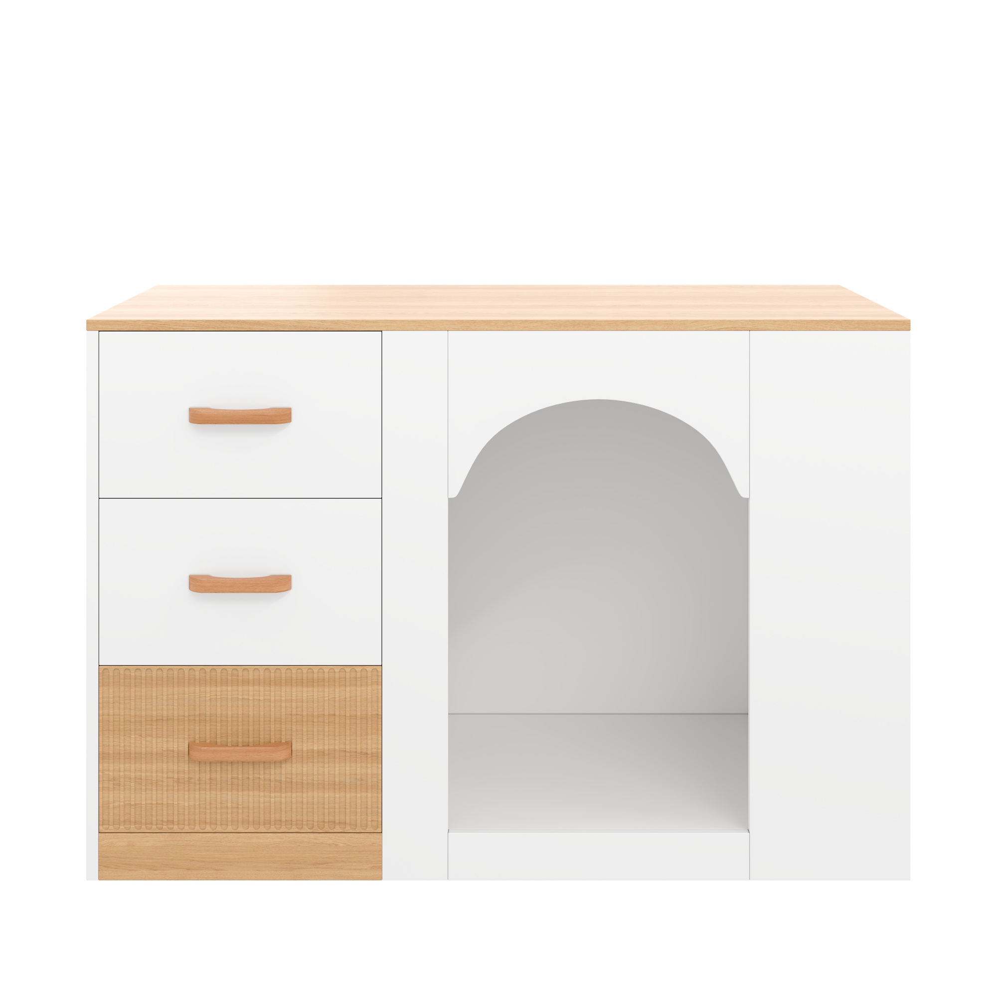 Design moderne blanc et bois