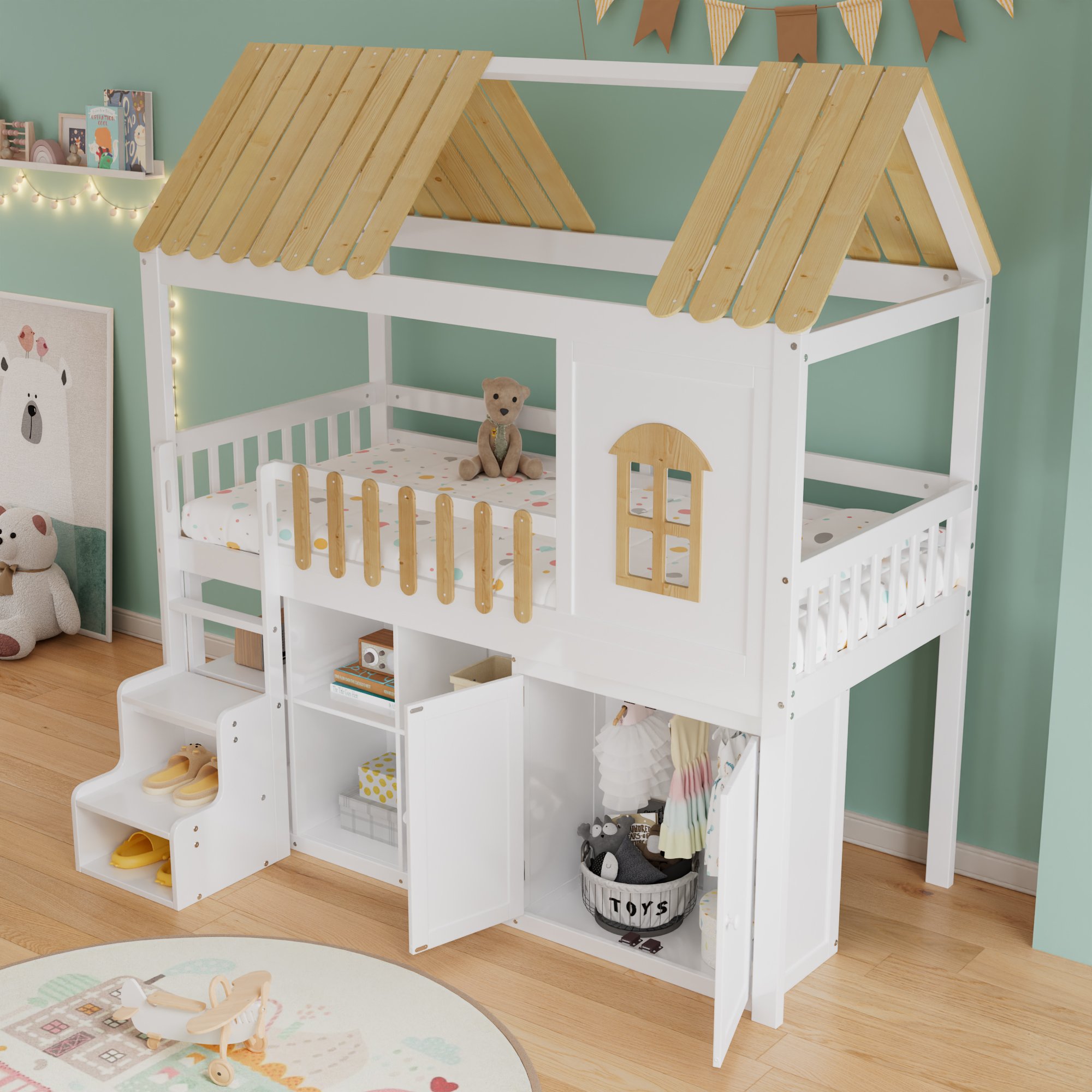 Rangement spacieux pour une chambre ordonnée