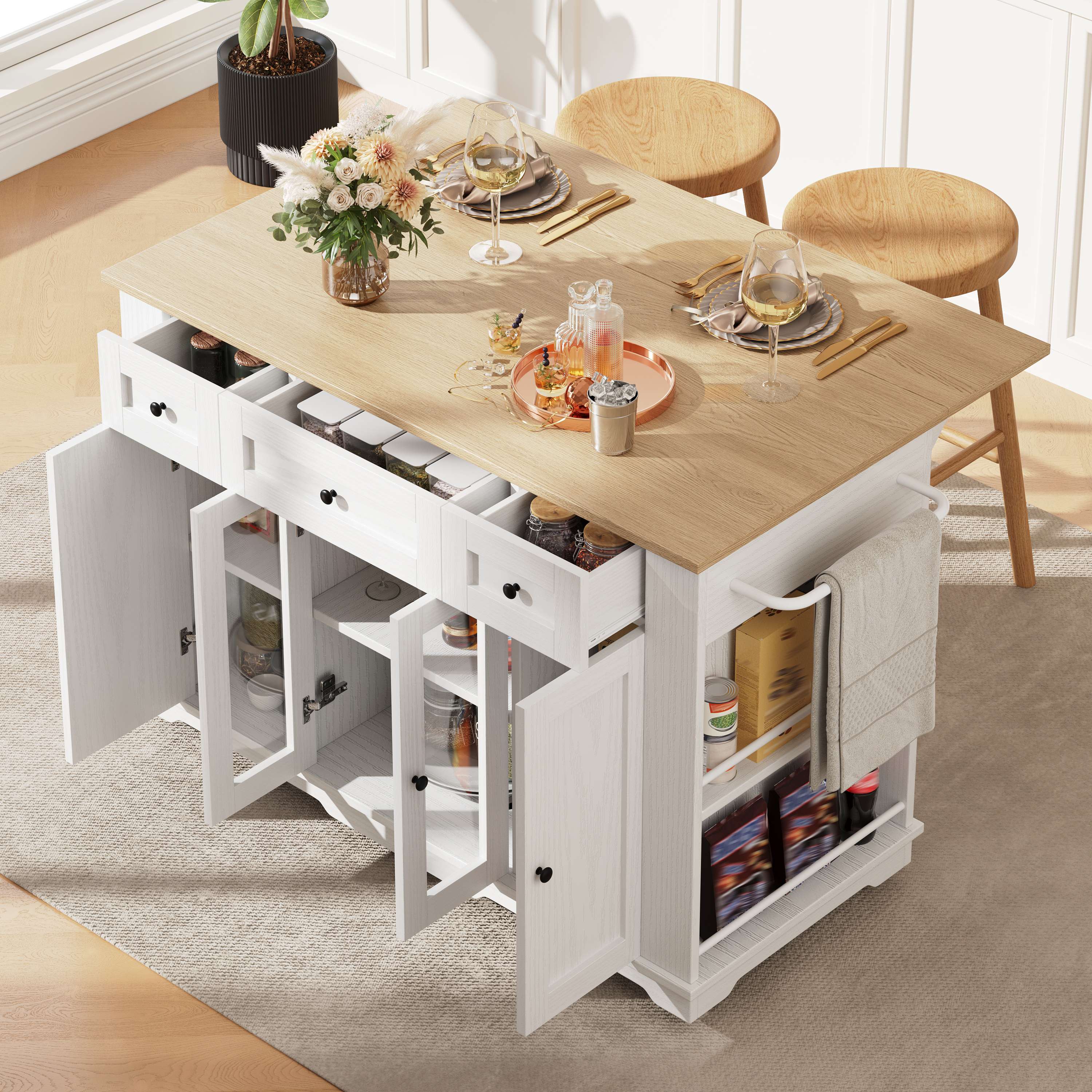 Un rangement spacieux et modulable