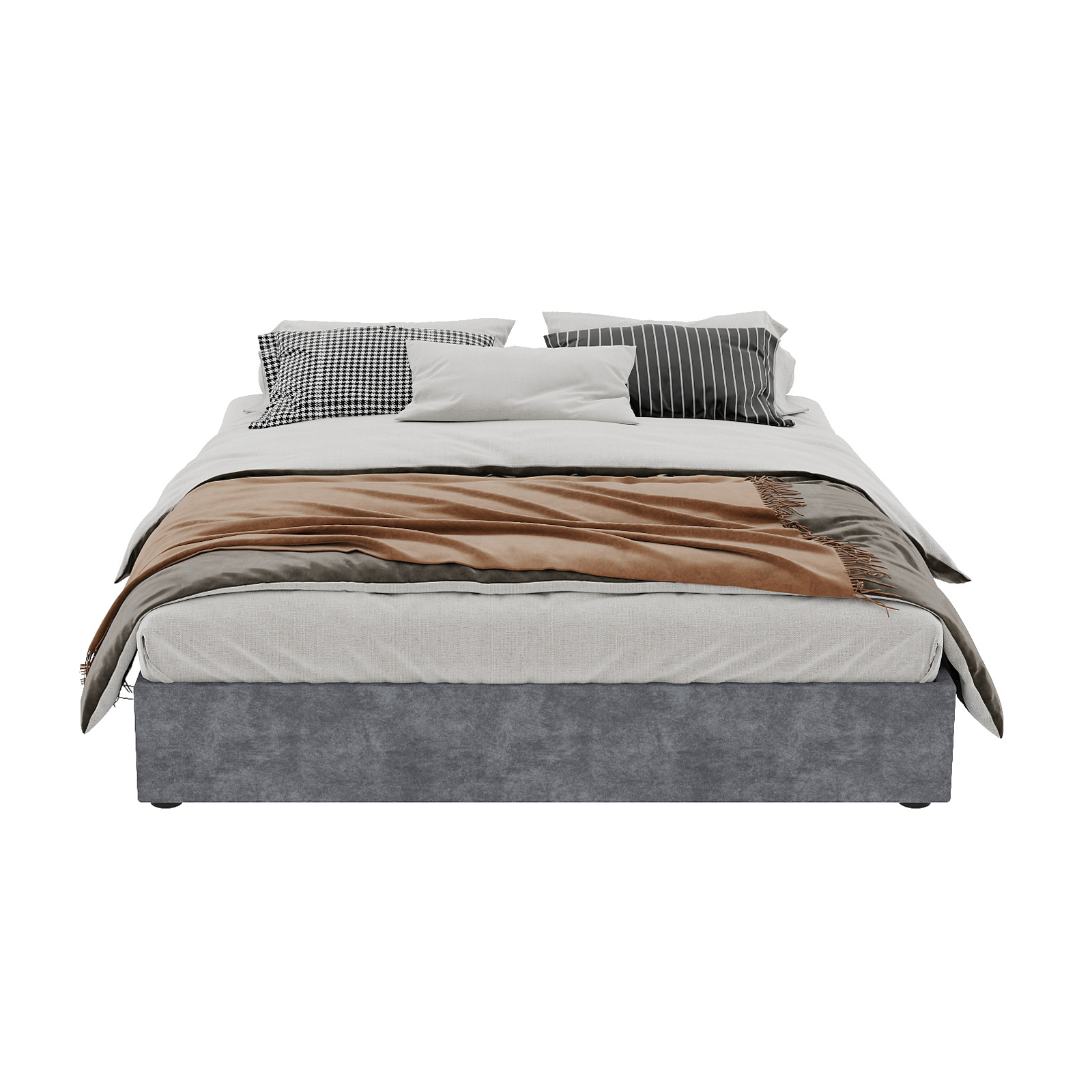 Lit coffre 160x200 avec rangement hydraulique, sommier à lattes, design moderne, sans tête de lit