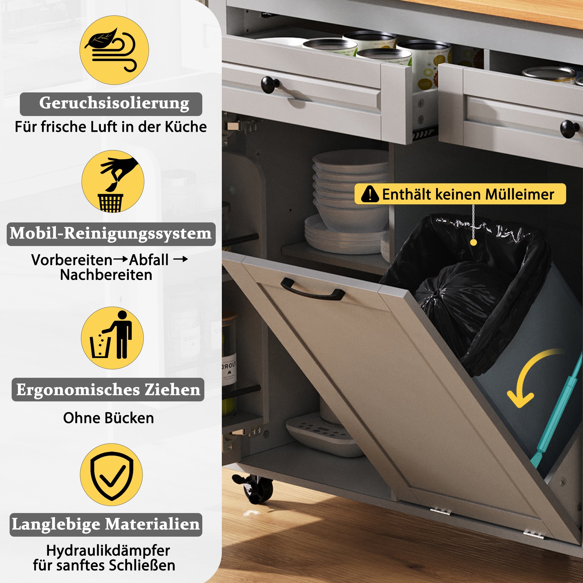 Rangement intelligent et système de déchets intégré