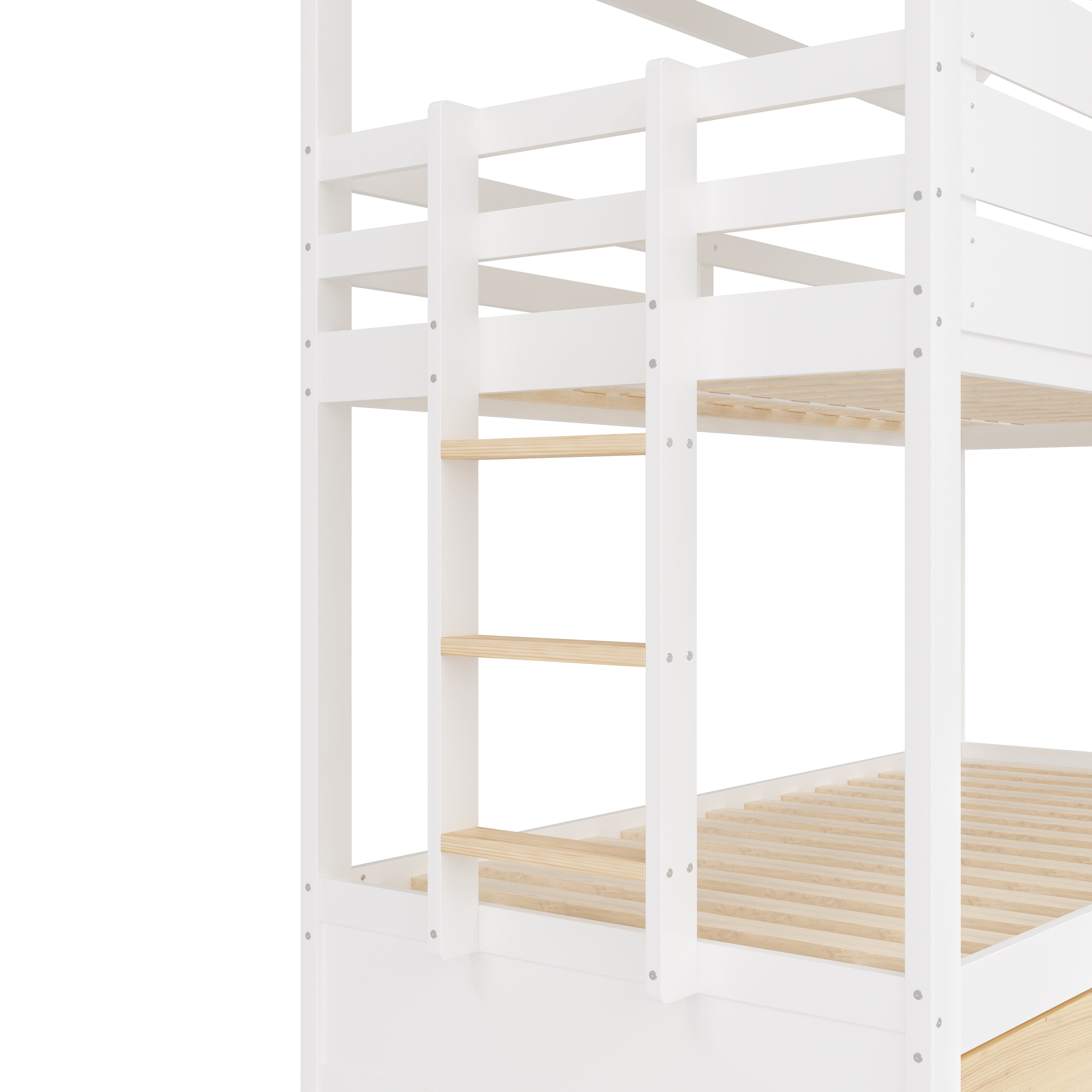 Structure en pin massif et Panneau composite de fibres de bois à densité pour une robustesse durable