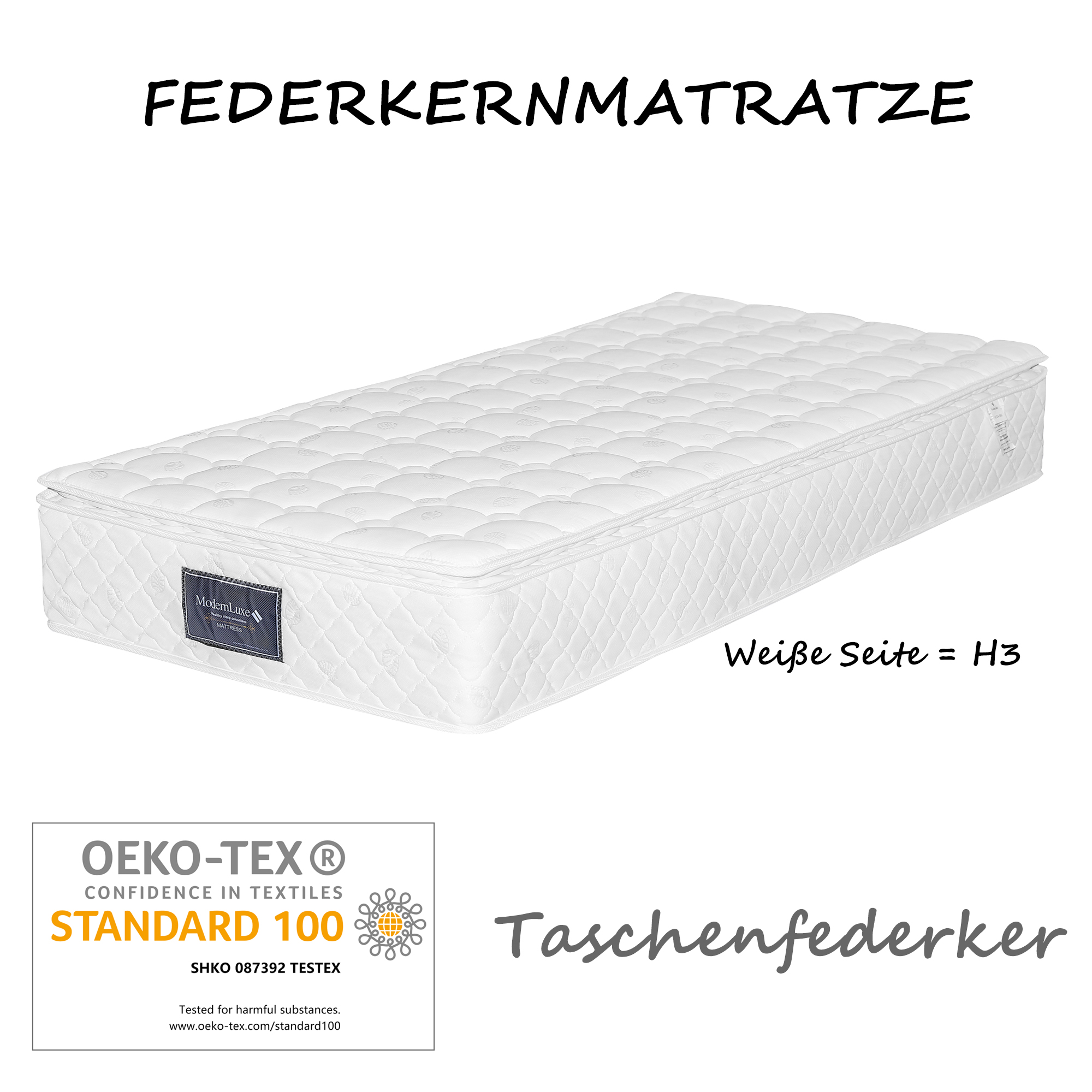 Matelas inclus à ressorts ensachés