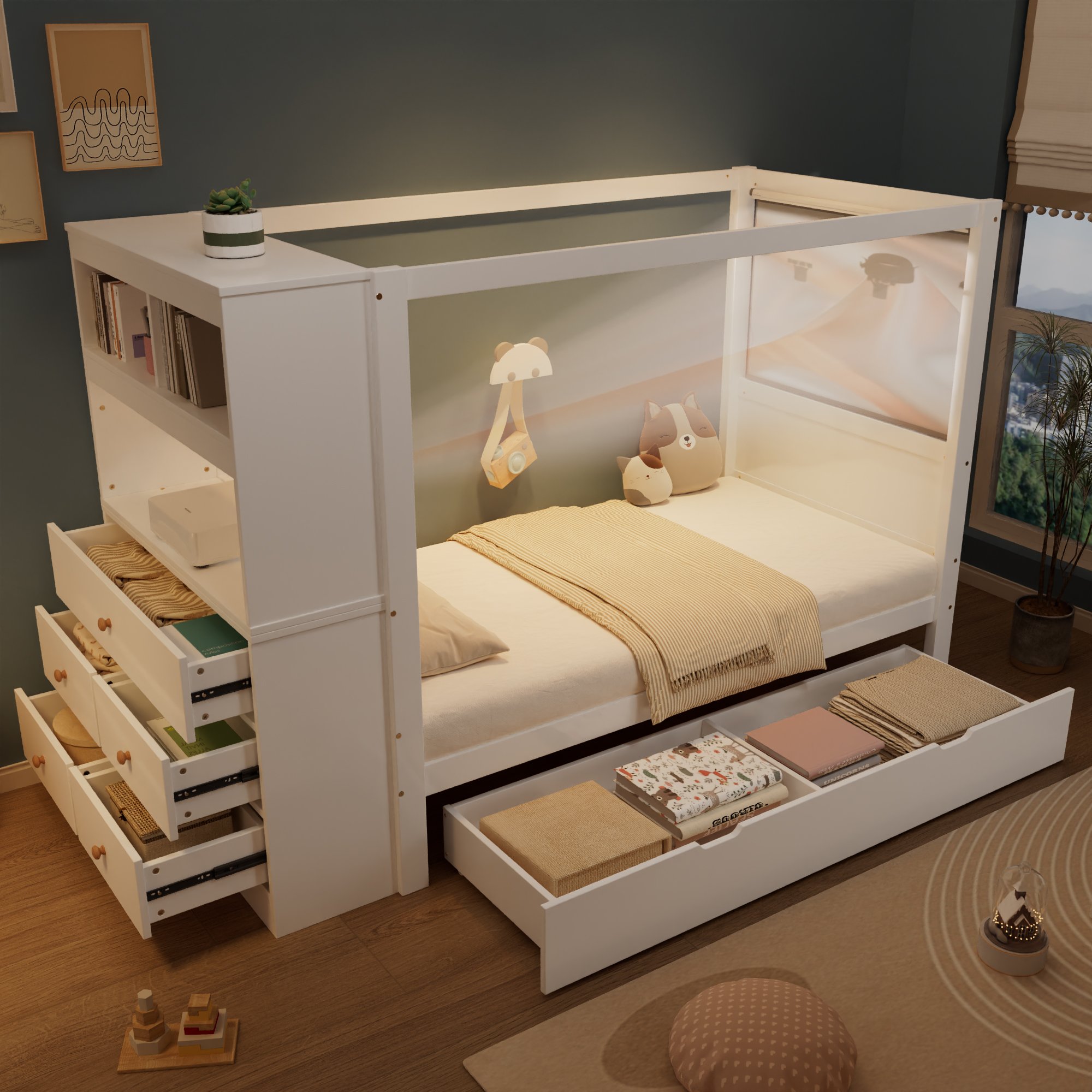 Un rangement généreux pour un espace ordonné
